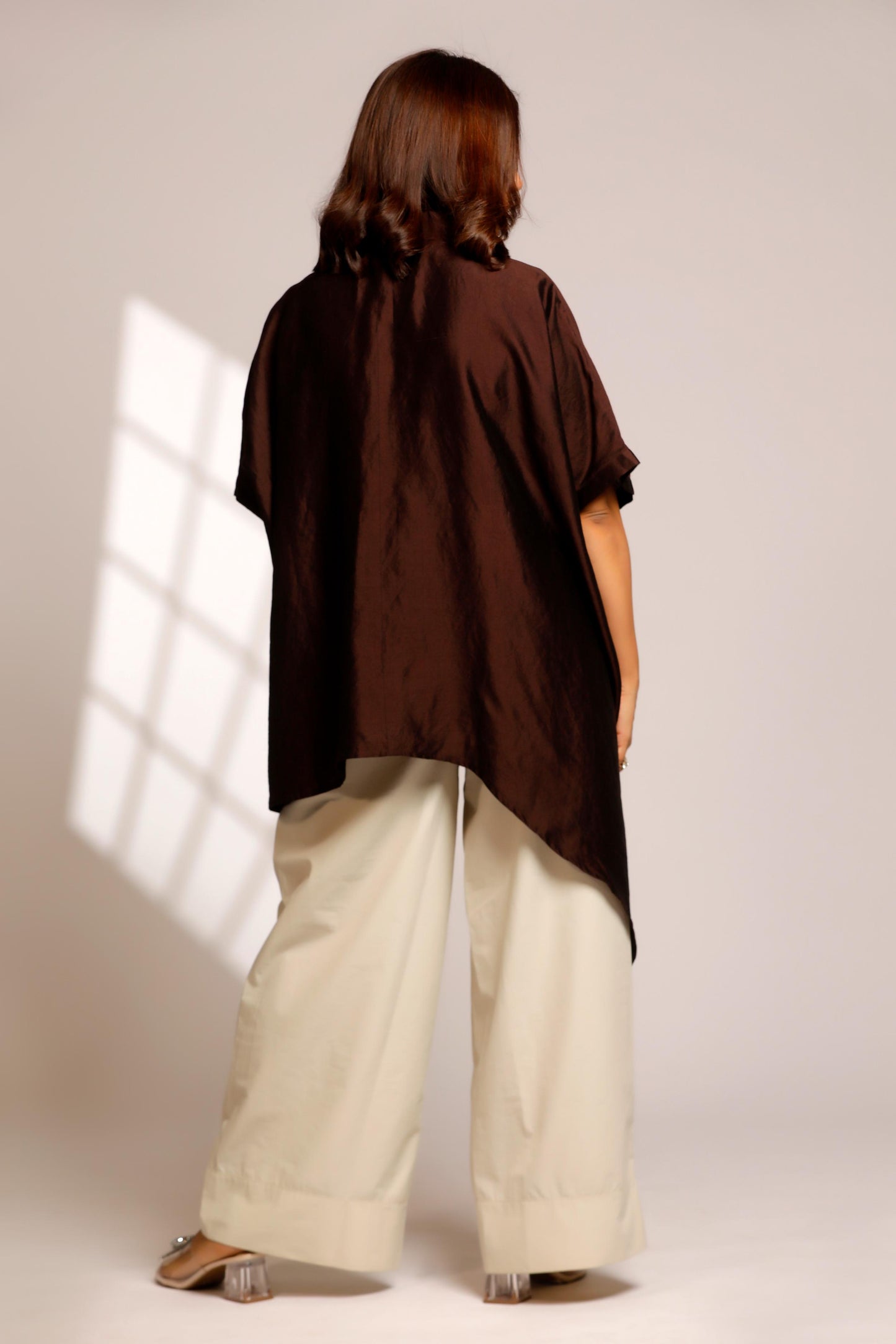 ASYMMETRICAL ROSE SHIRT