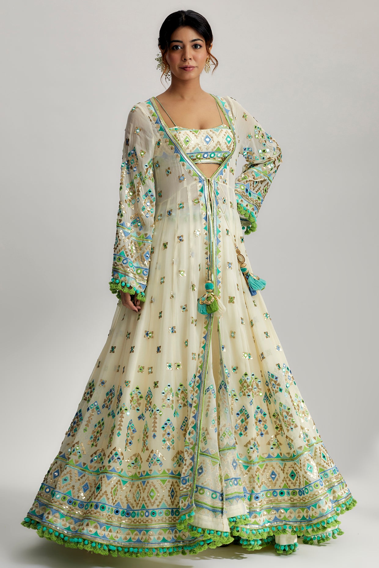 RIDHAM JACKET SET WITH VICTORIAN SKIRT