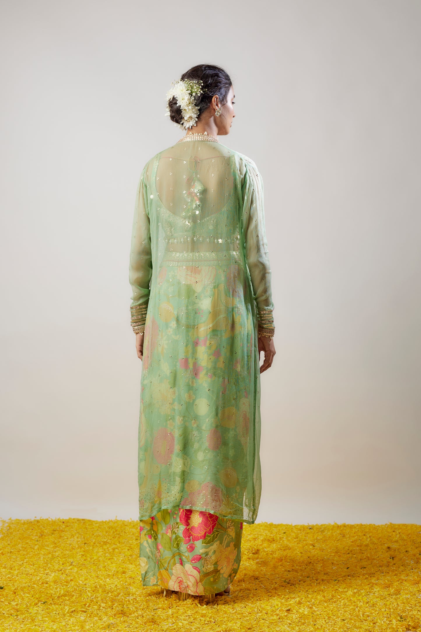 SAISHA DRAPE SKIRT SET