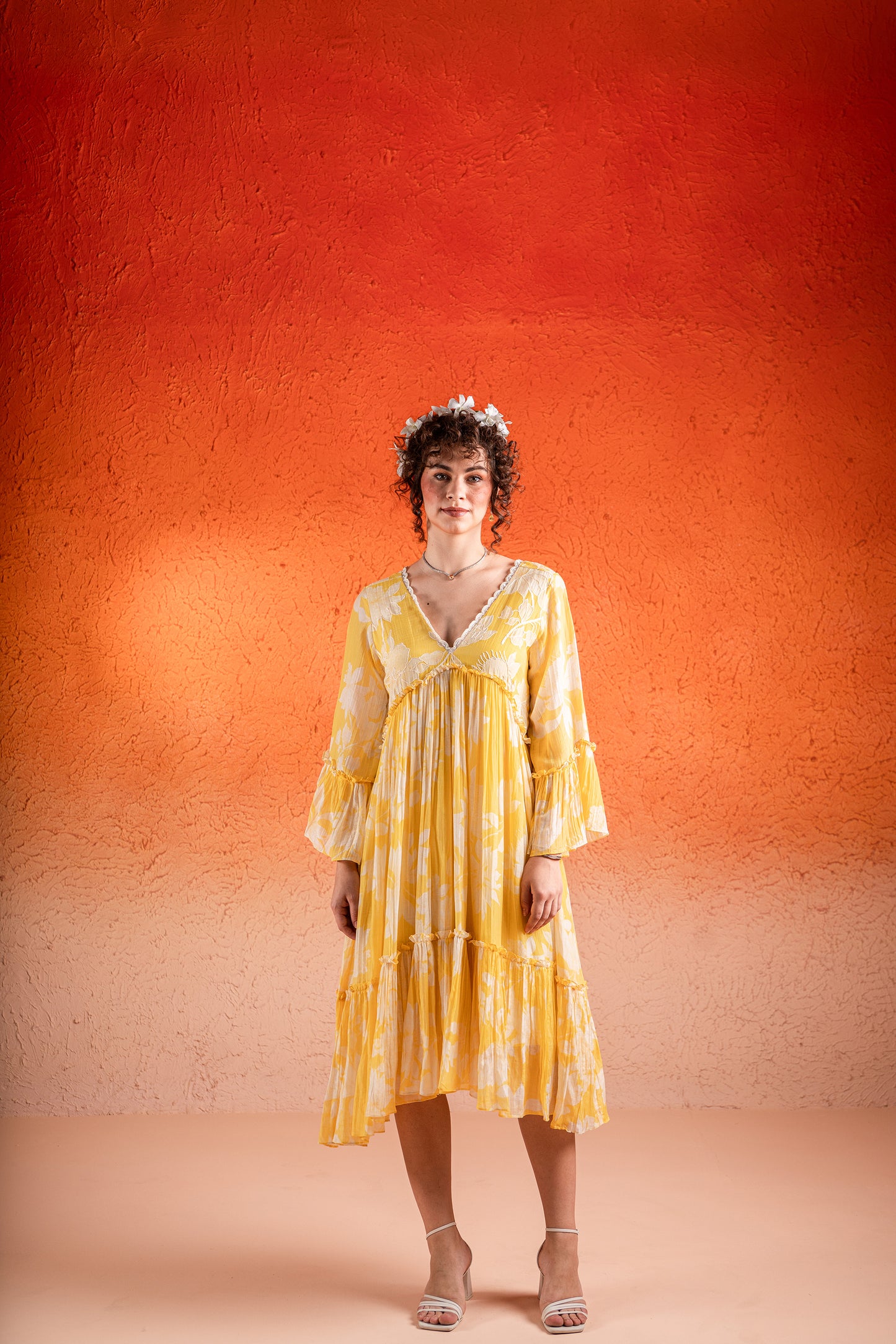 YELLOW MIDI DRESS