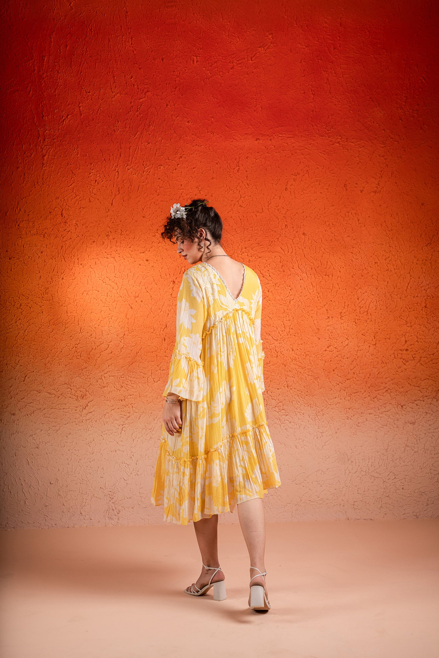 YELLOW MIDI DRESS
