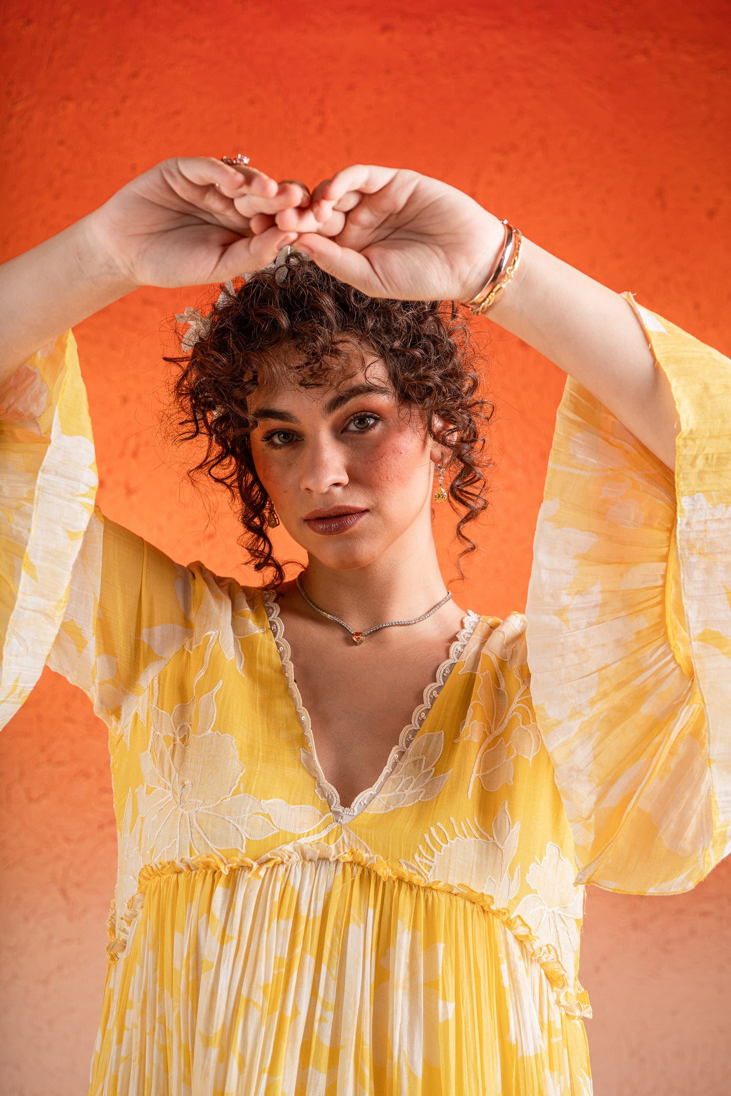 YELLOW MIDI DRESS