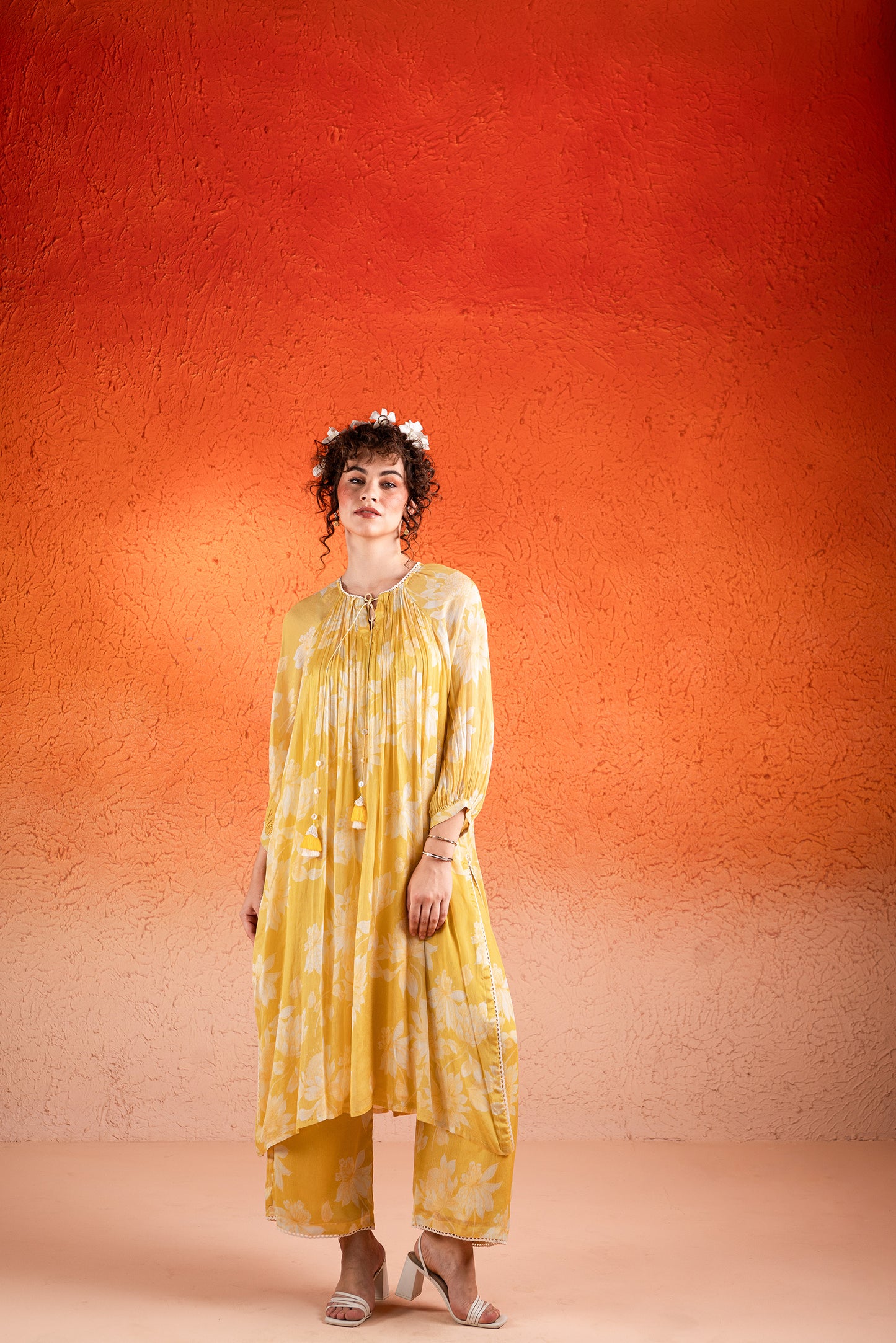 YELLOW KURTA PANT SET