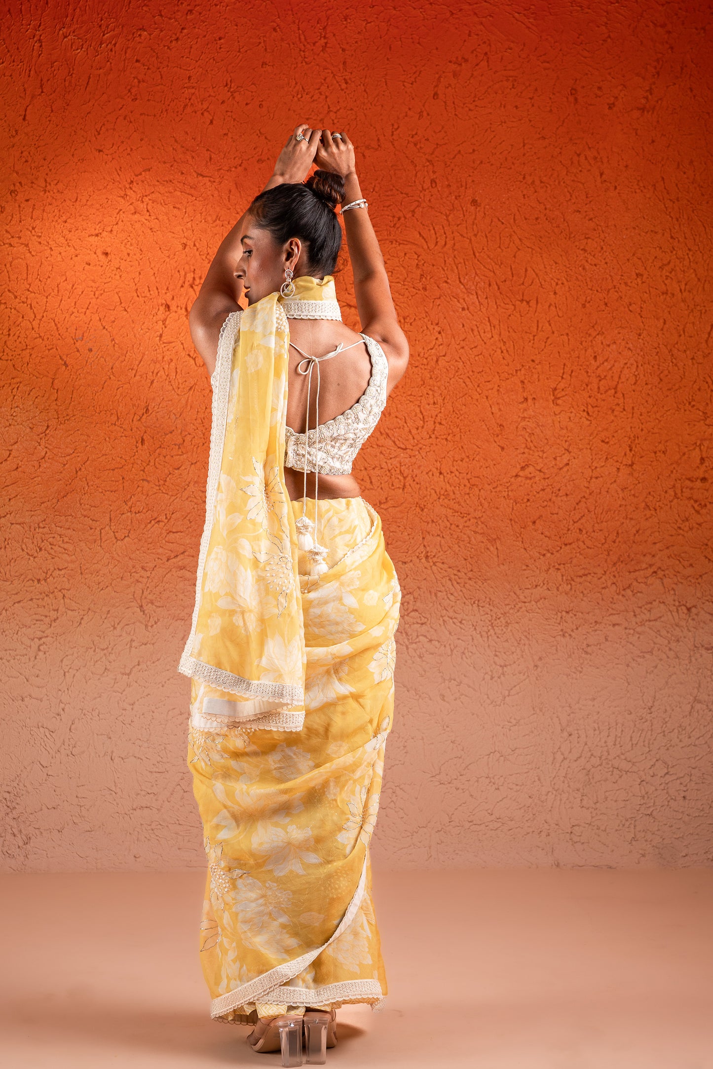 YELLOW SAREE SET