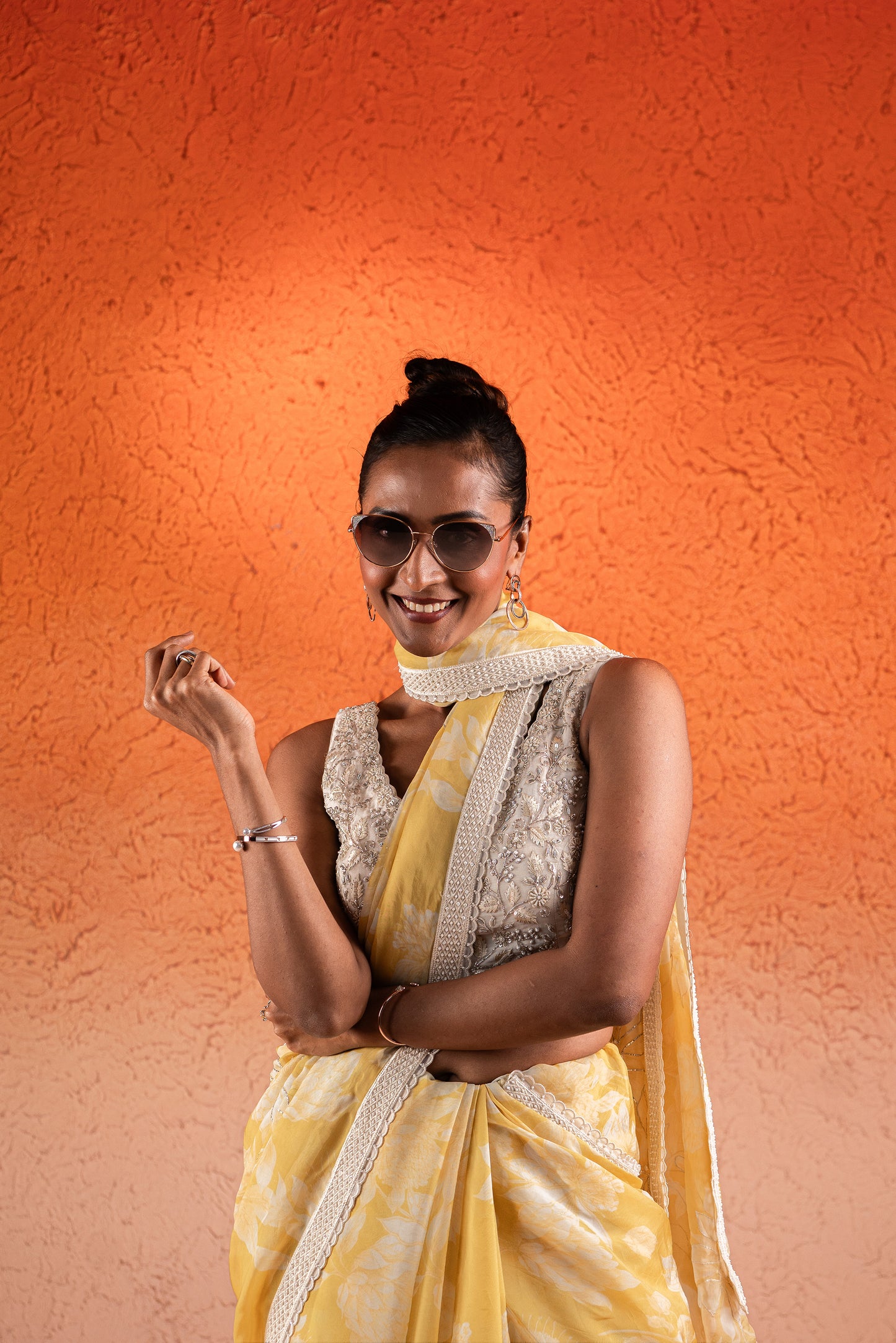 YELLOW SAREE SET