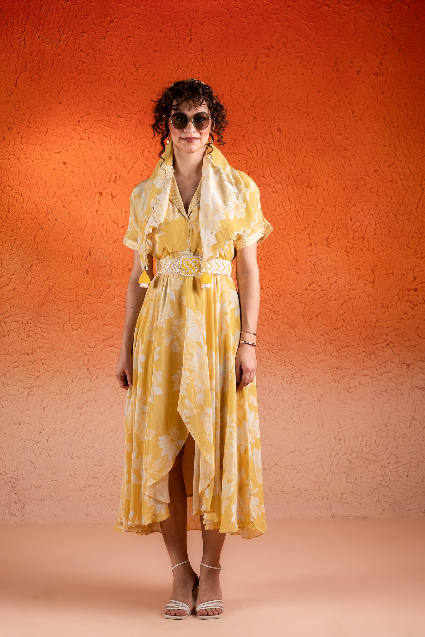 YELLOW MIDI DRESS