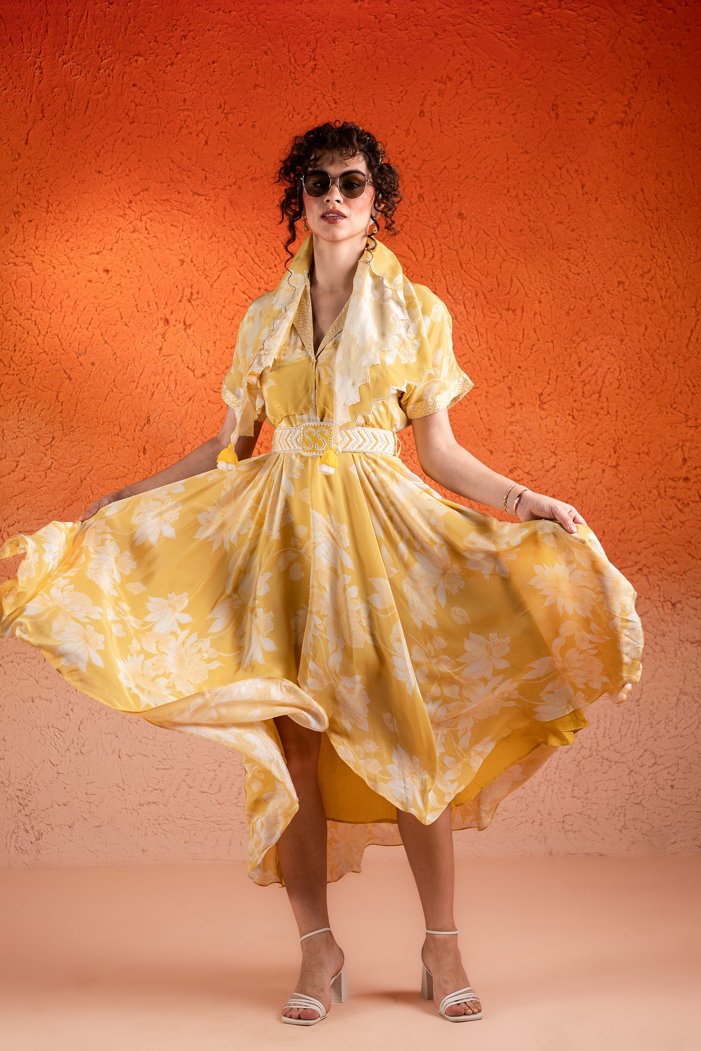 YELLOW MIDI DRESS