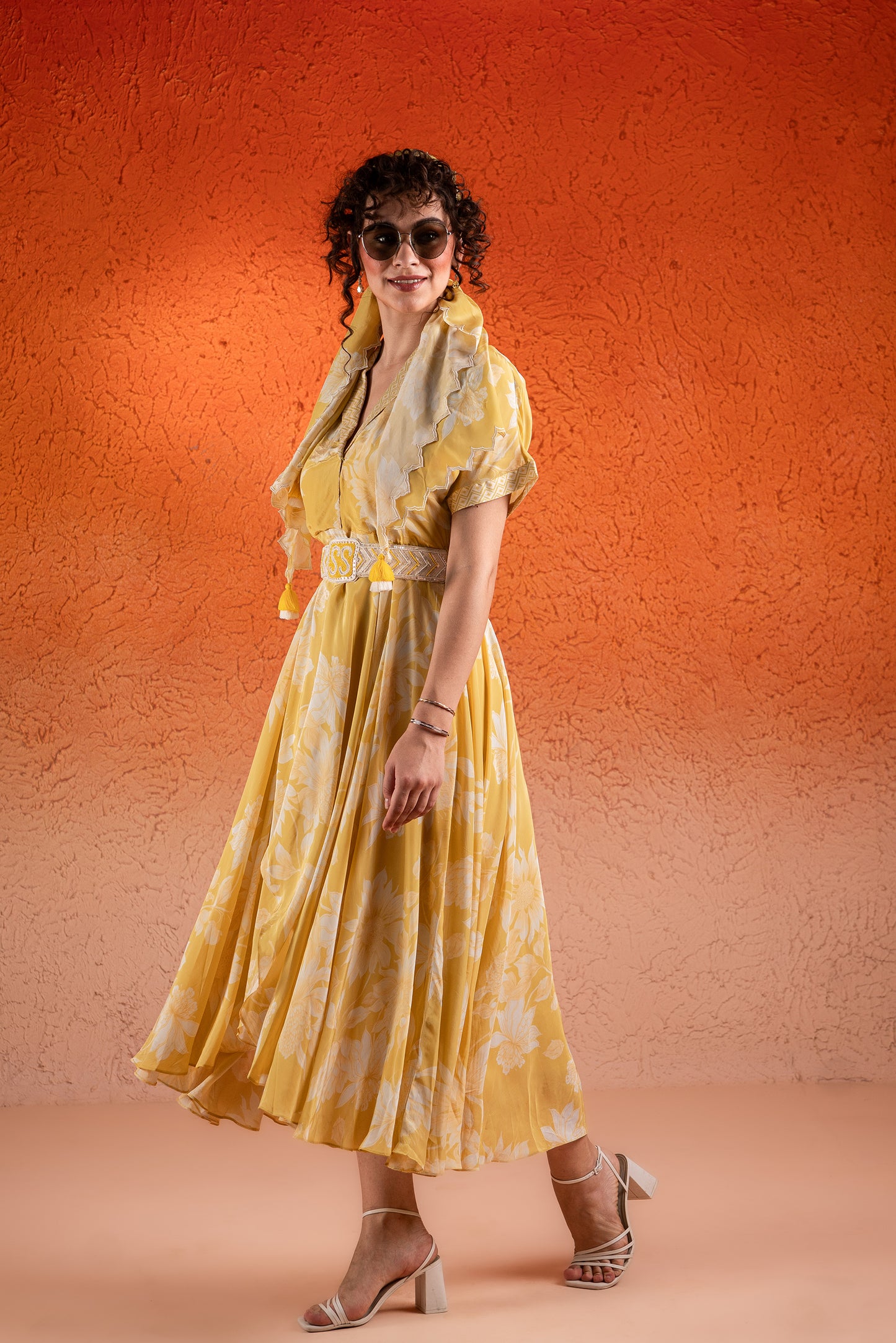 YELLOW MIDI DRESS