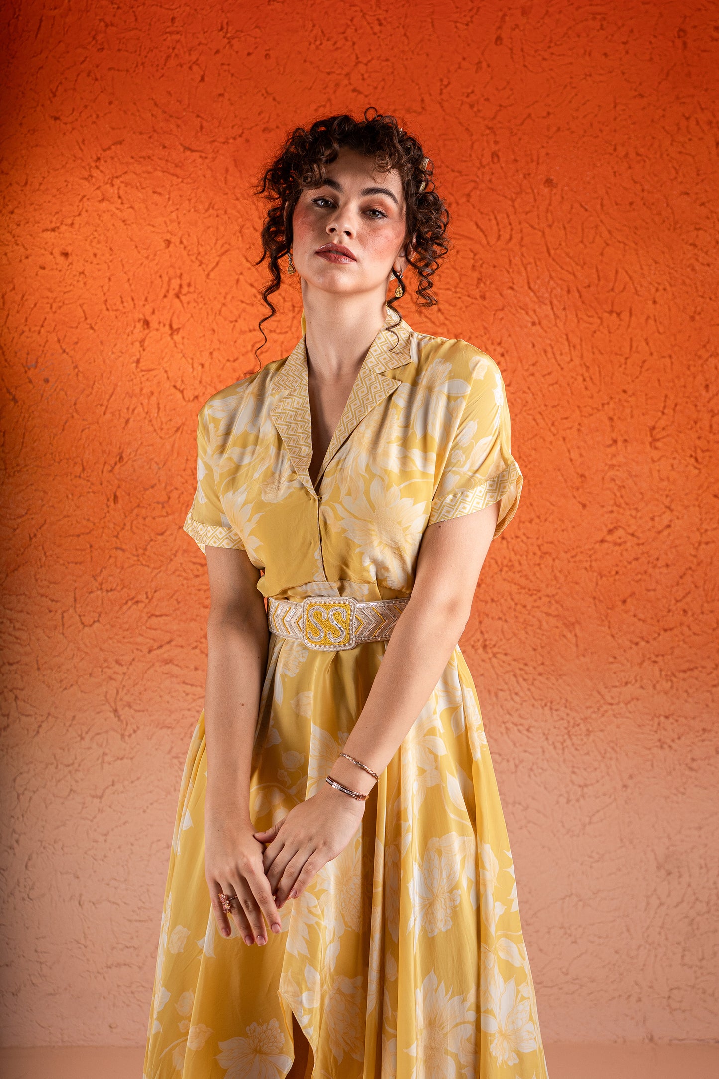 YELLOW MIDI DRESS