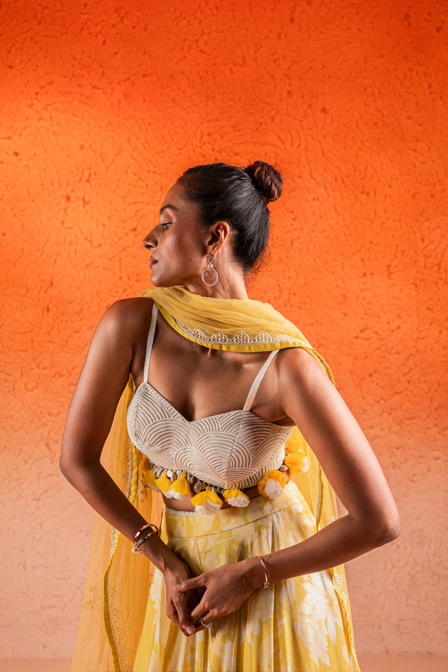 YELLOW LEHENGA SET