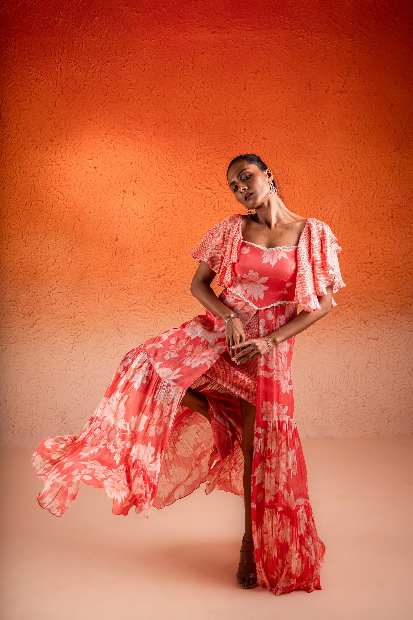 PEACH MAXI DRESS
