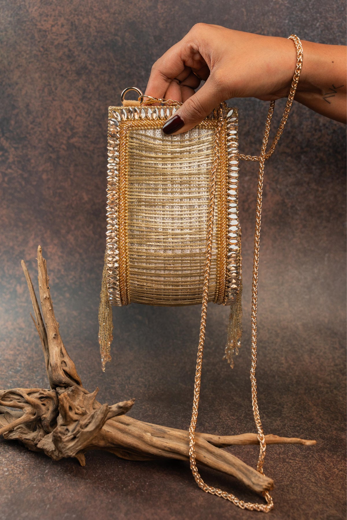 HINTED BEADFALL GOLD