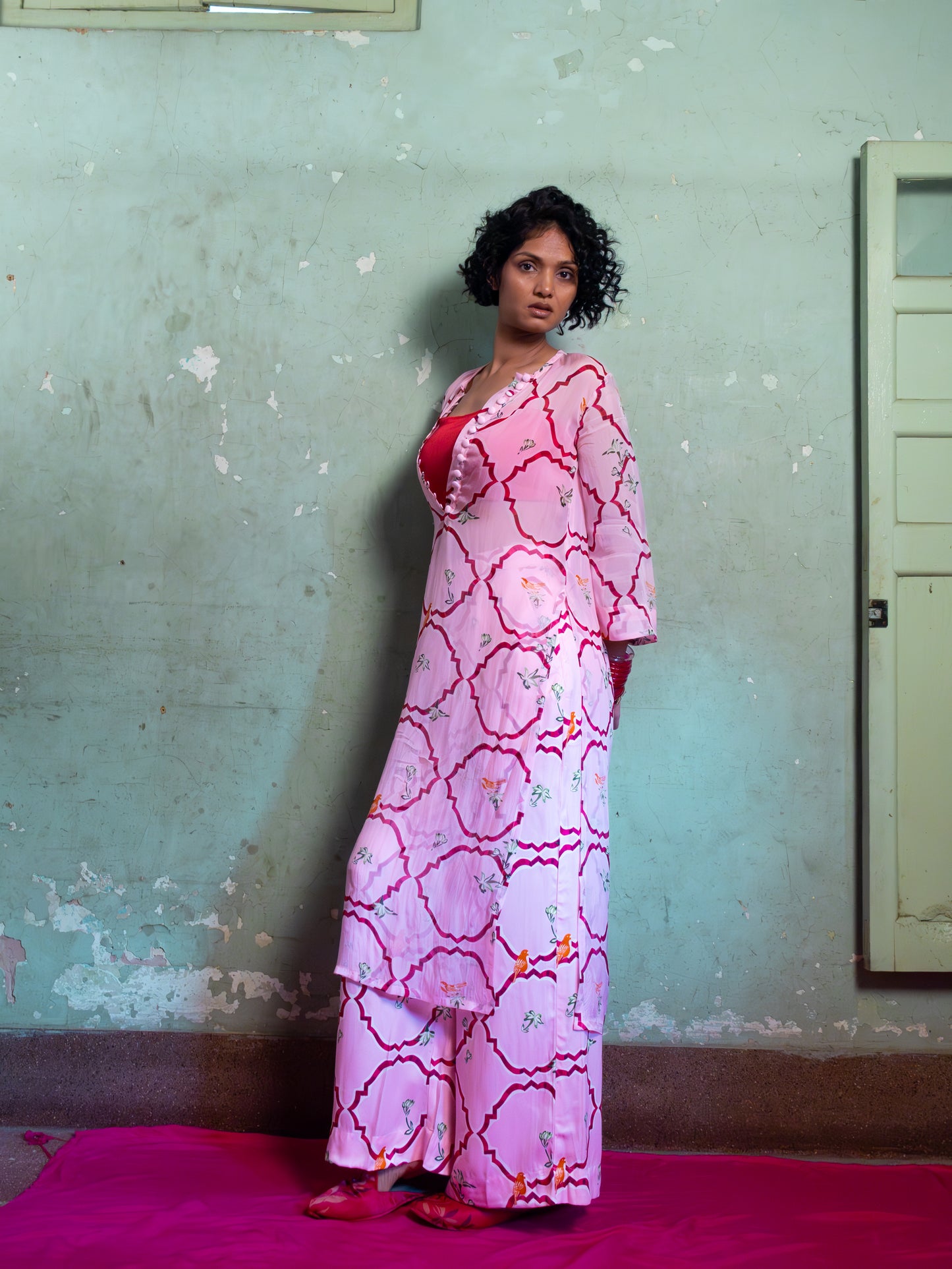 SALTY PINK KURTA SET