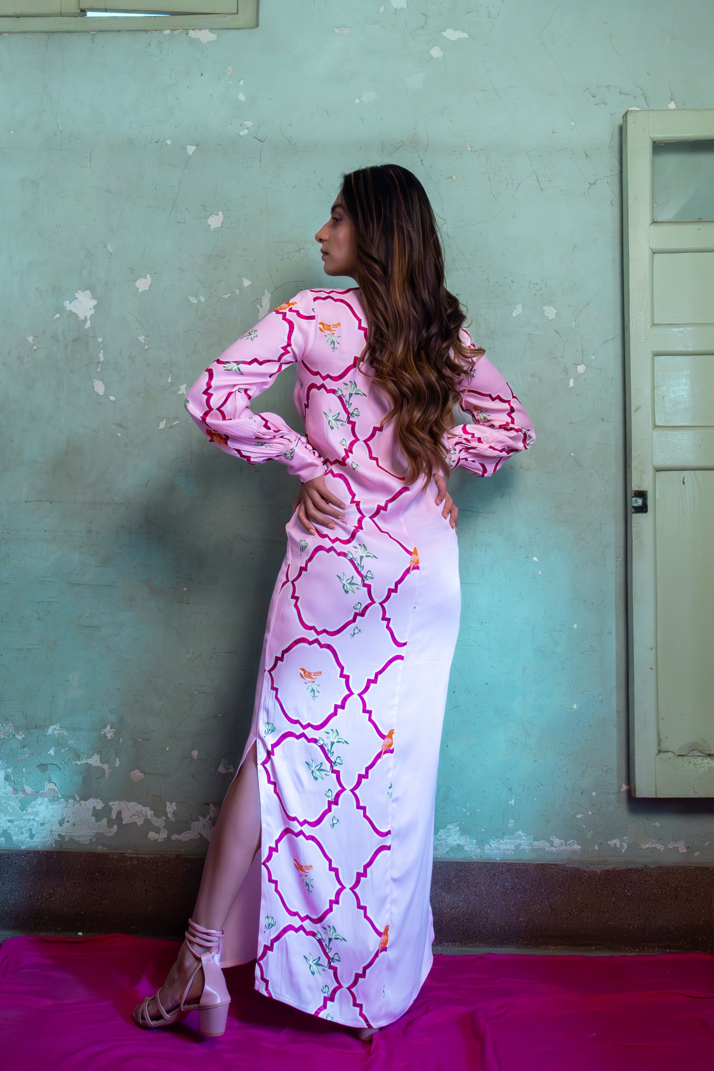 SALTY PINK LONG DRESS