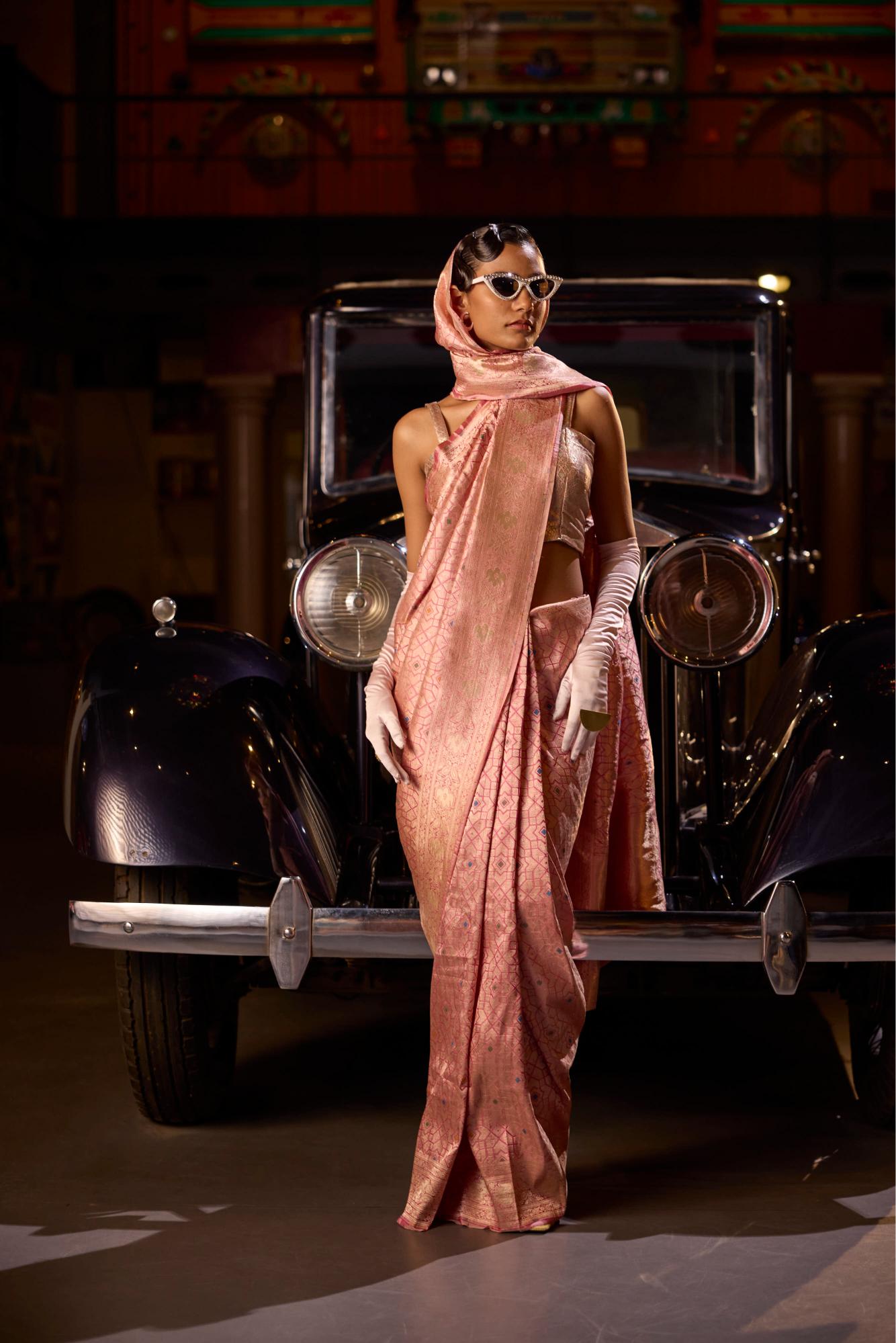 PINK SILK SAREE
