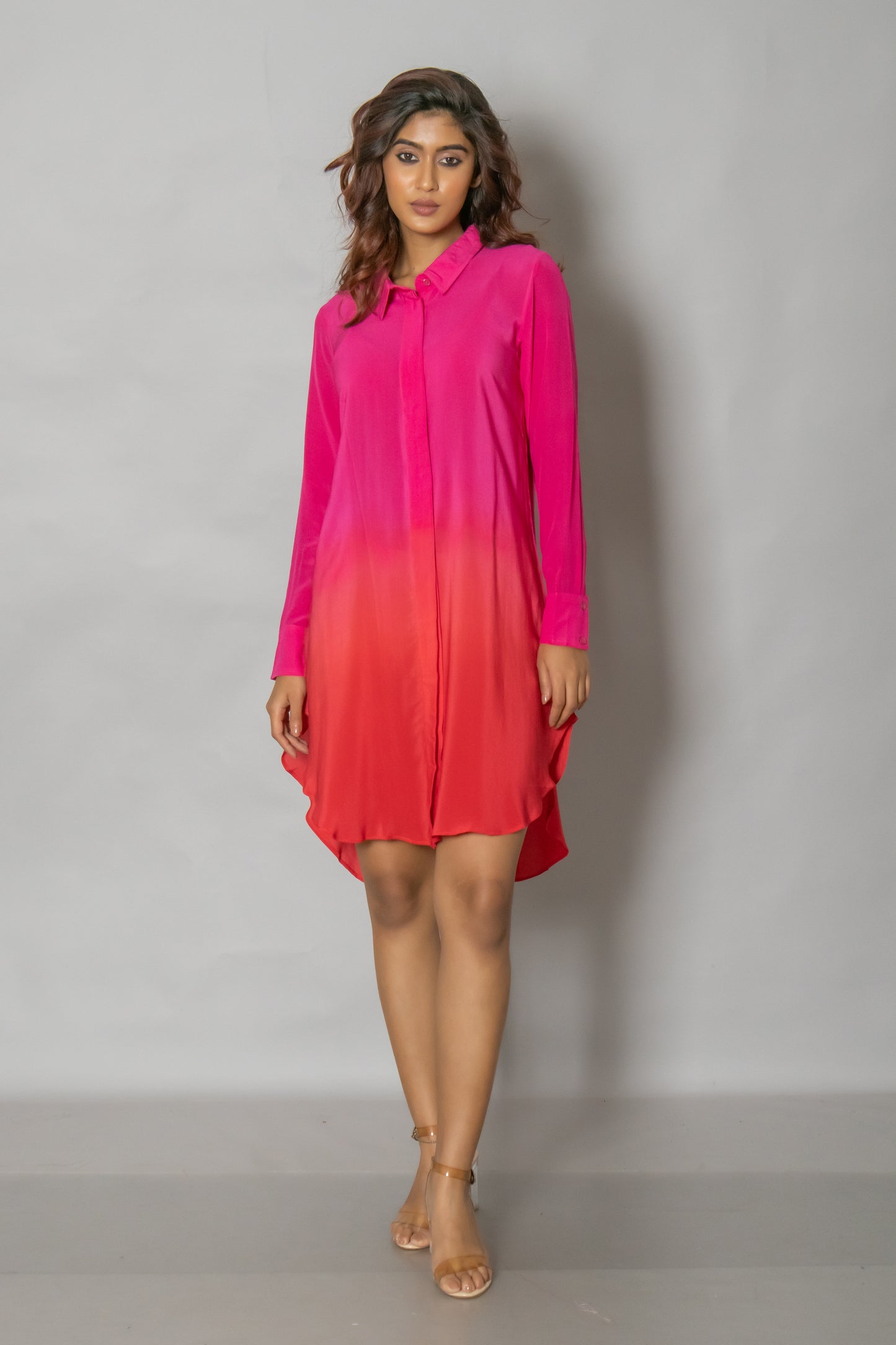 OMBRE SHIRT DRESS