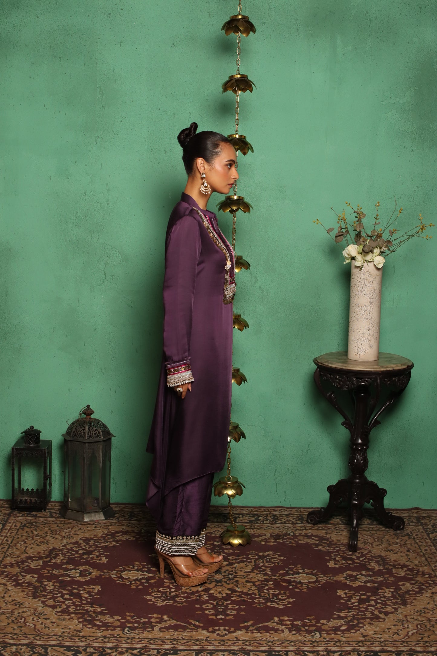 PURPLE COIN KURTA