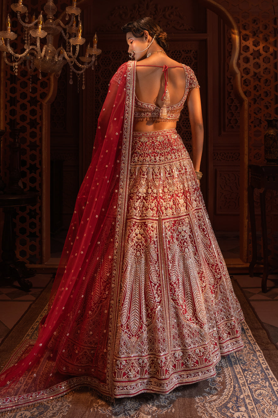 RED BRIDAL LEHENGA