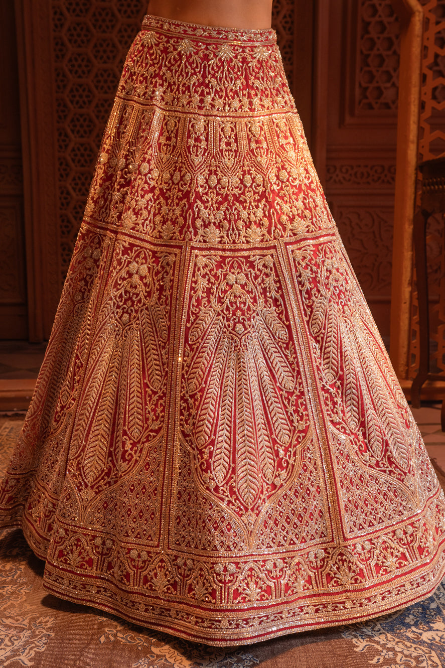 RED BRIDAL LEHENGA