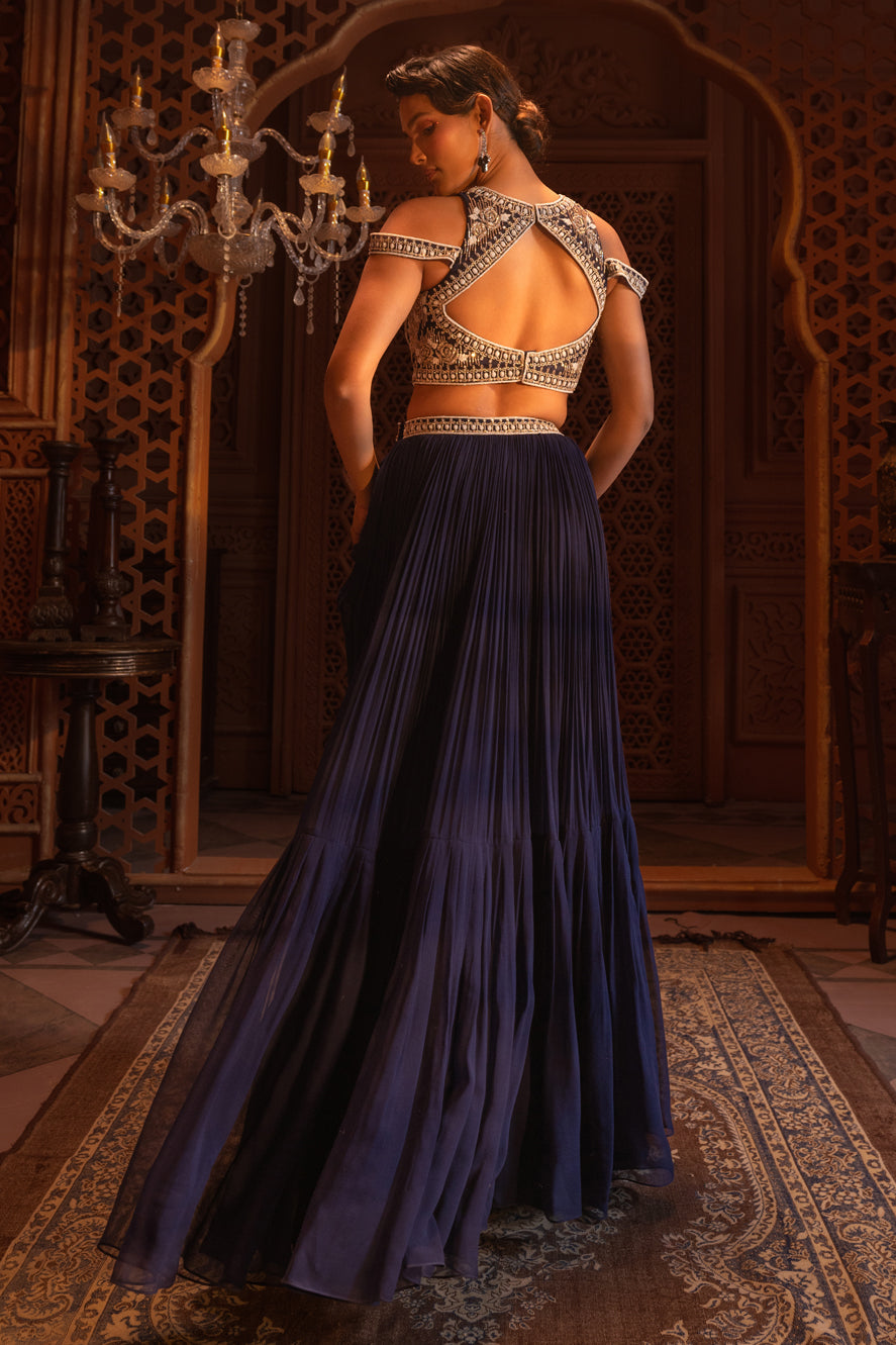 NAVY SKIRT SET