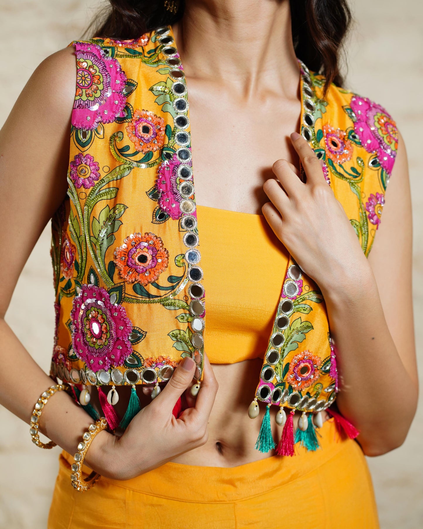 JIA YELLOW JACKET SET