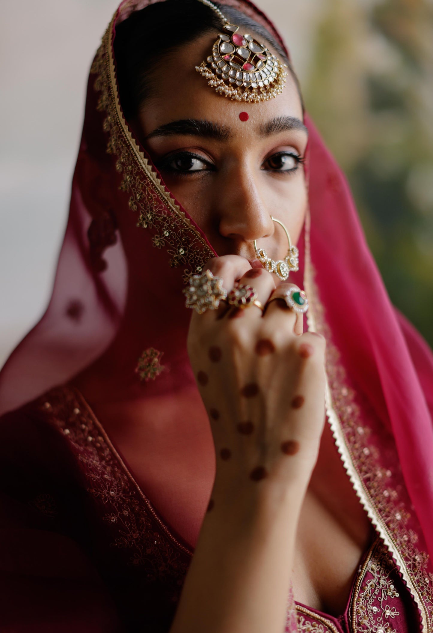 BURGUNDY LEHENGA SET
