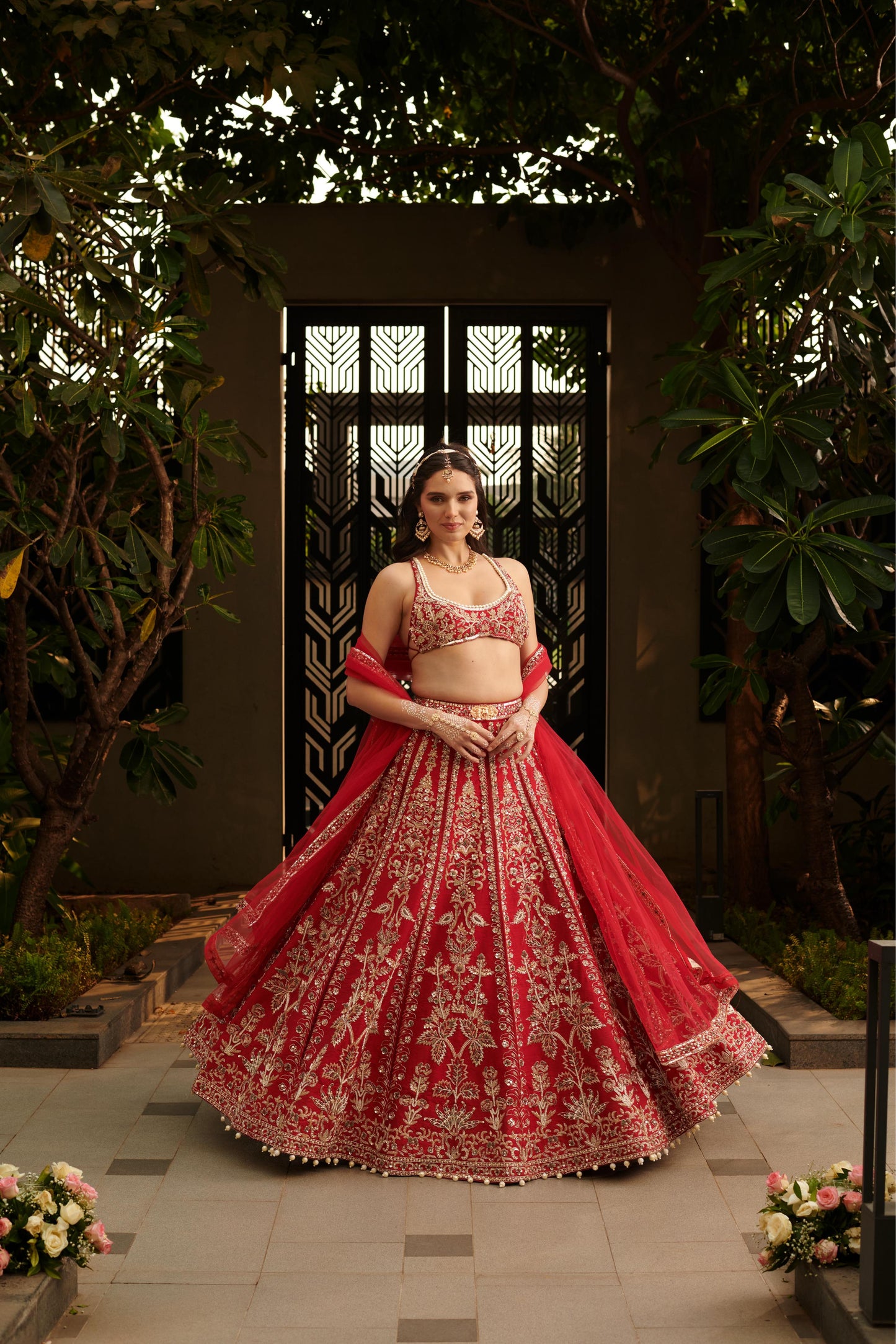 LOVE SPELL RED LEHENGA SET