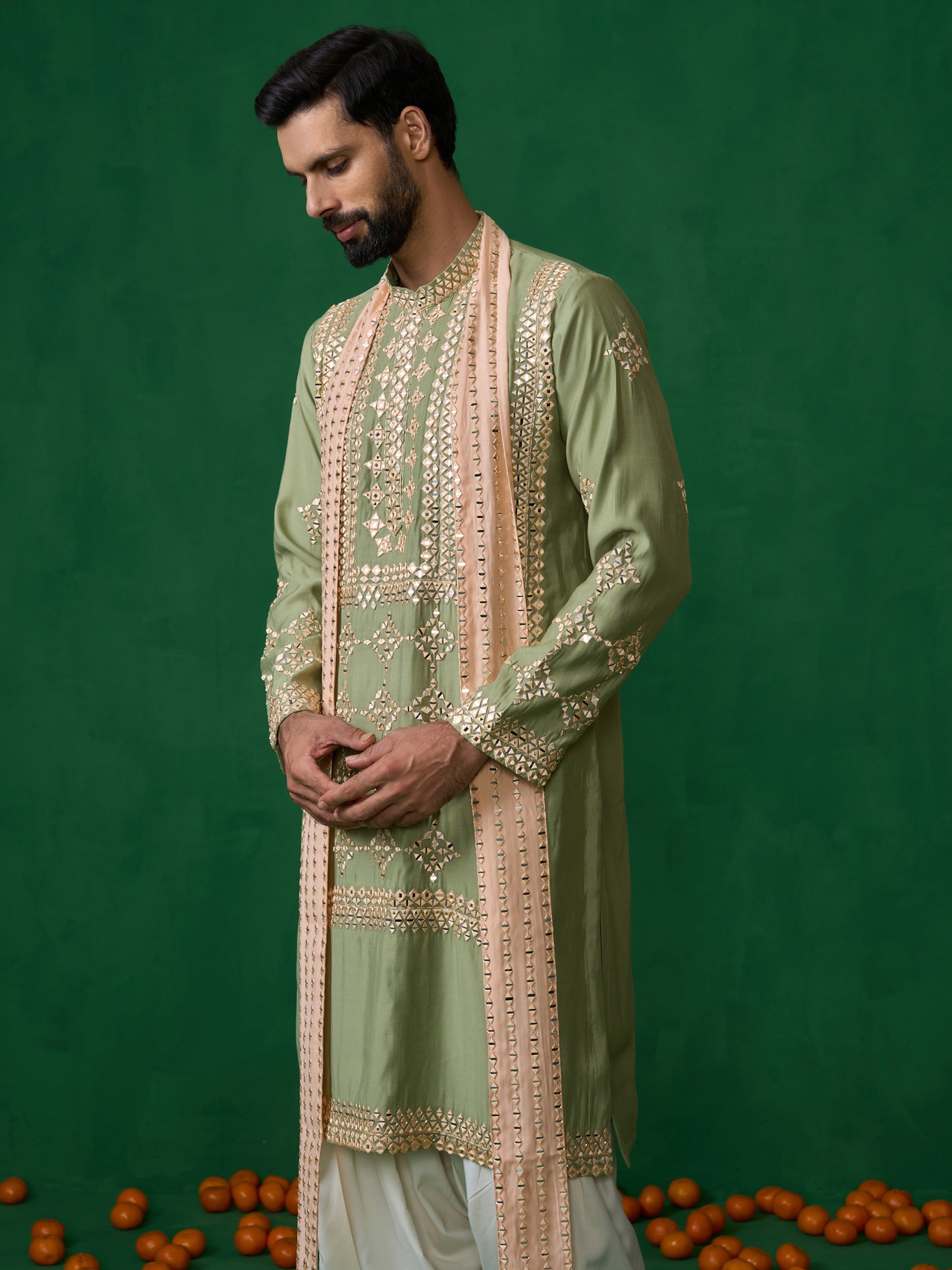 DARPAN GREEN KURTA SET