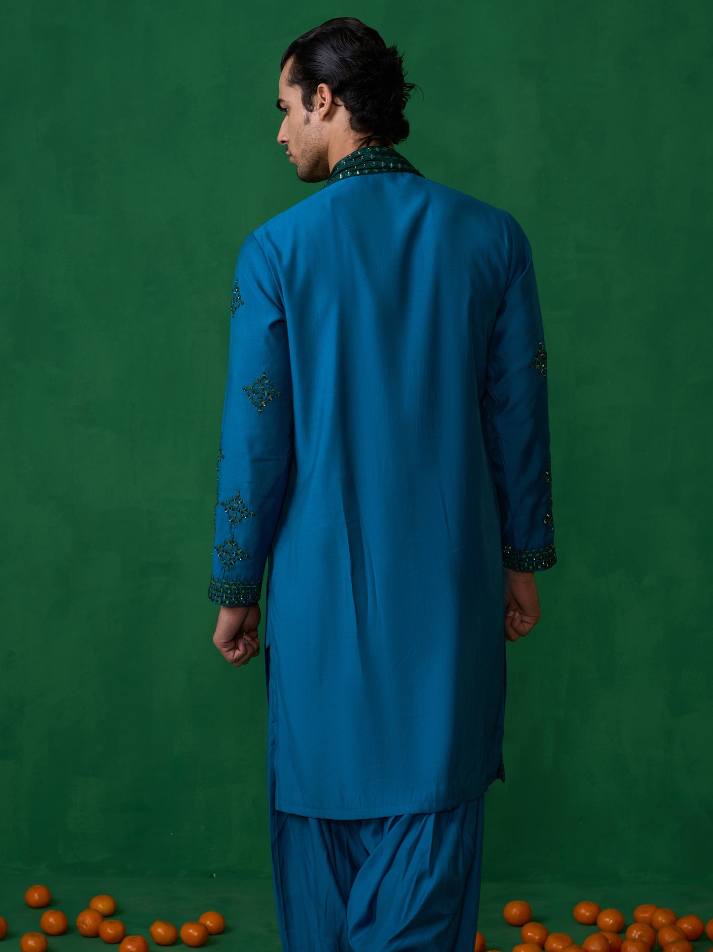 DARPAN TEAL BLUE KURTA SET