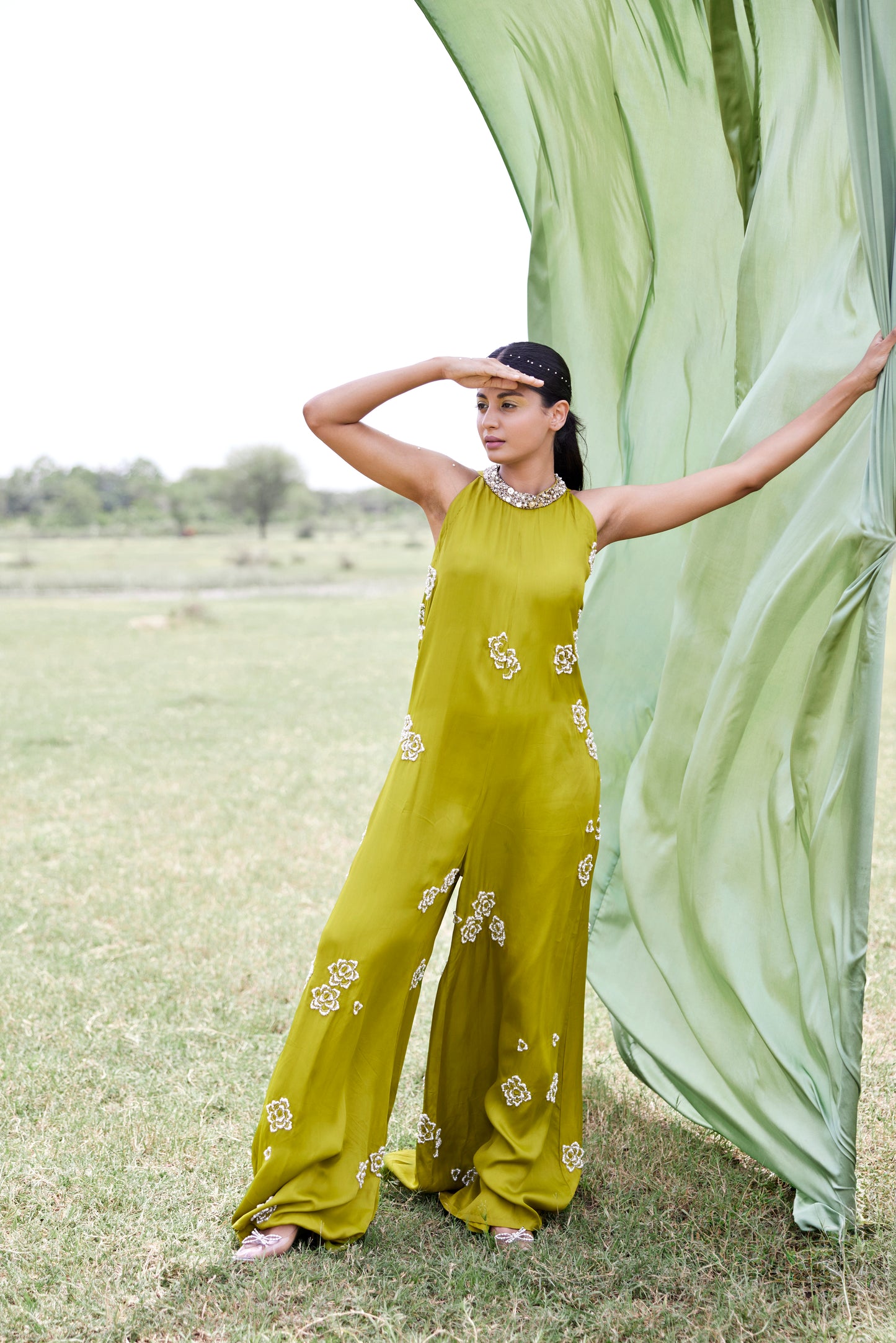 GREEN JUMPSUIT