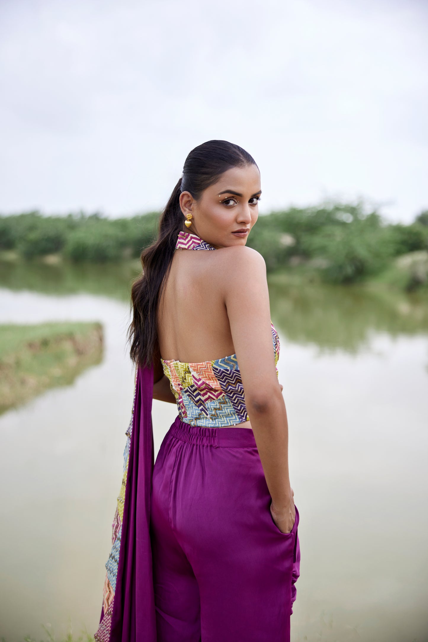 MAGENTA SAREE