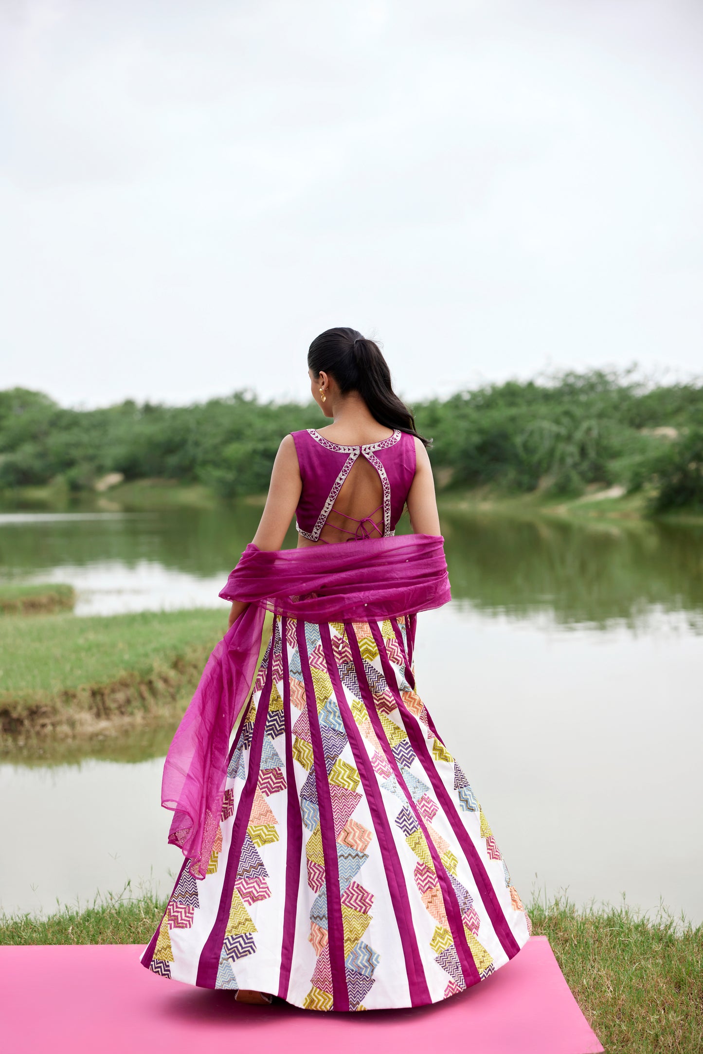 PURPLE LEHANGA