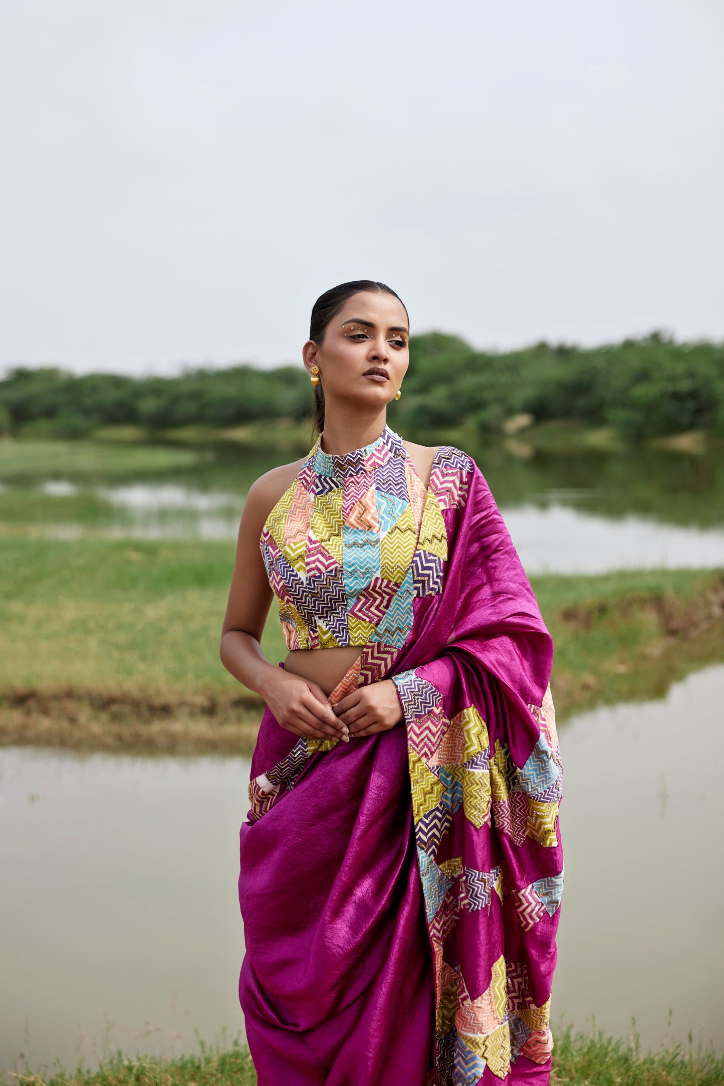 MAGENTA SAREE