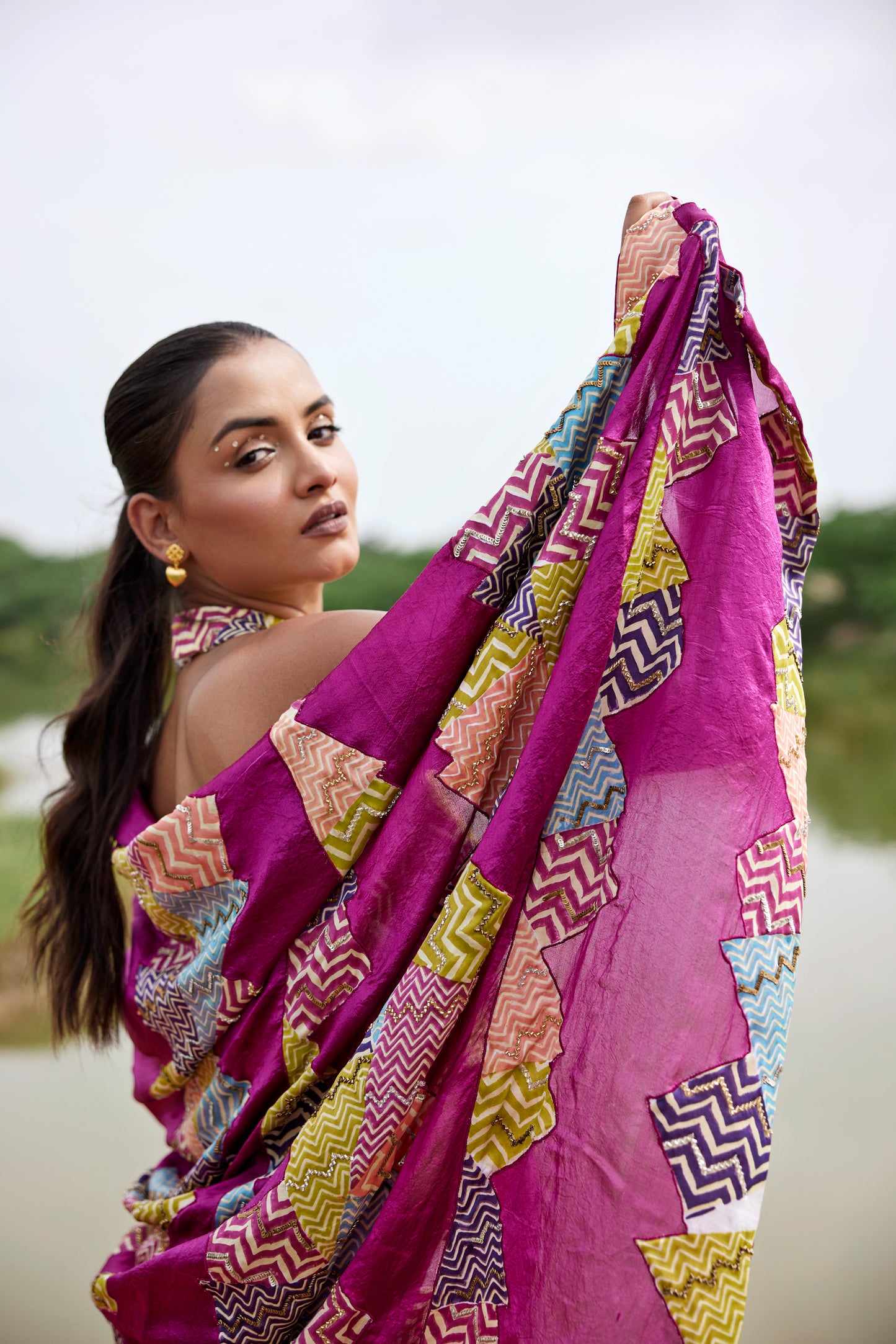 MAGENTA SAREE