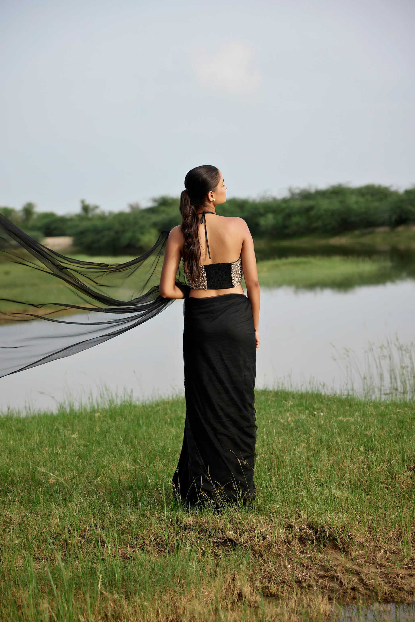 BLACK SAREE