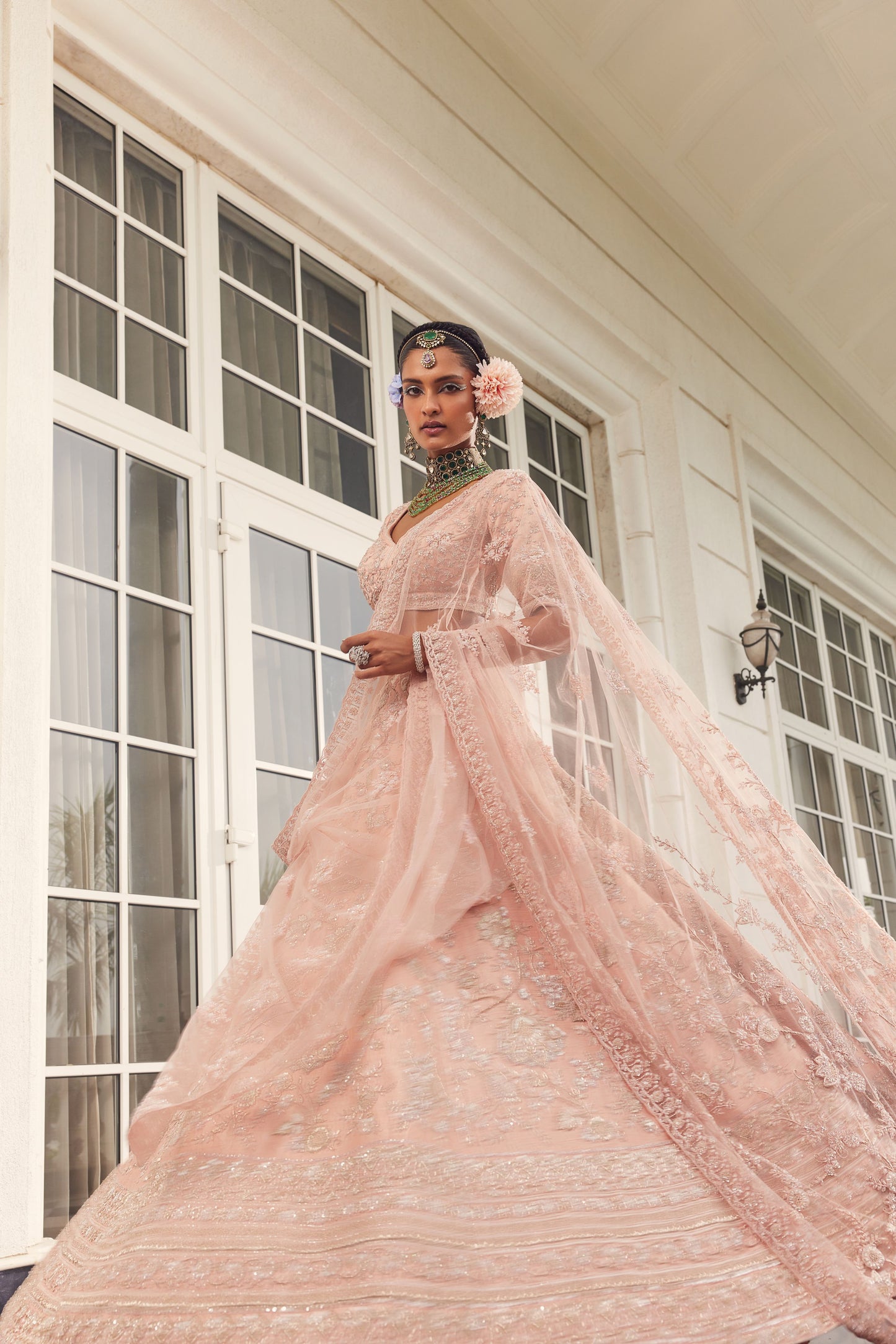 GULZAR PINK EMBROIDERED LEHENGA