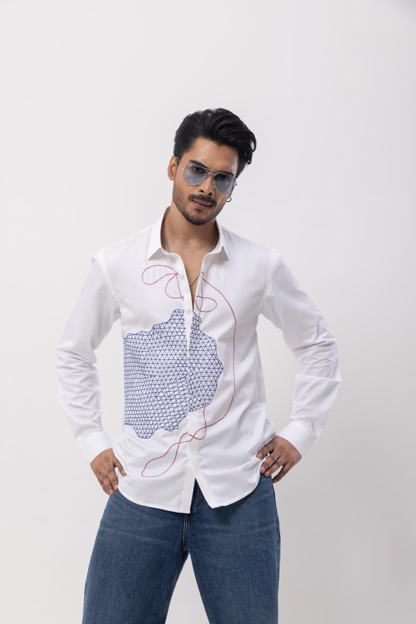 BRAIN - HAND EMBROIDERED DESIGNER SHIRT
