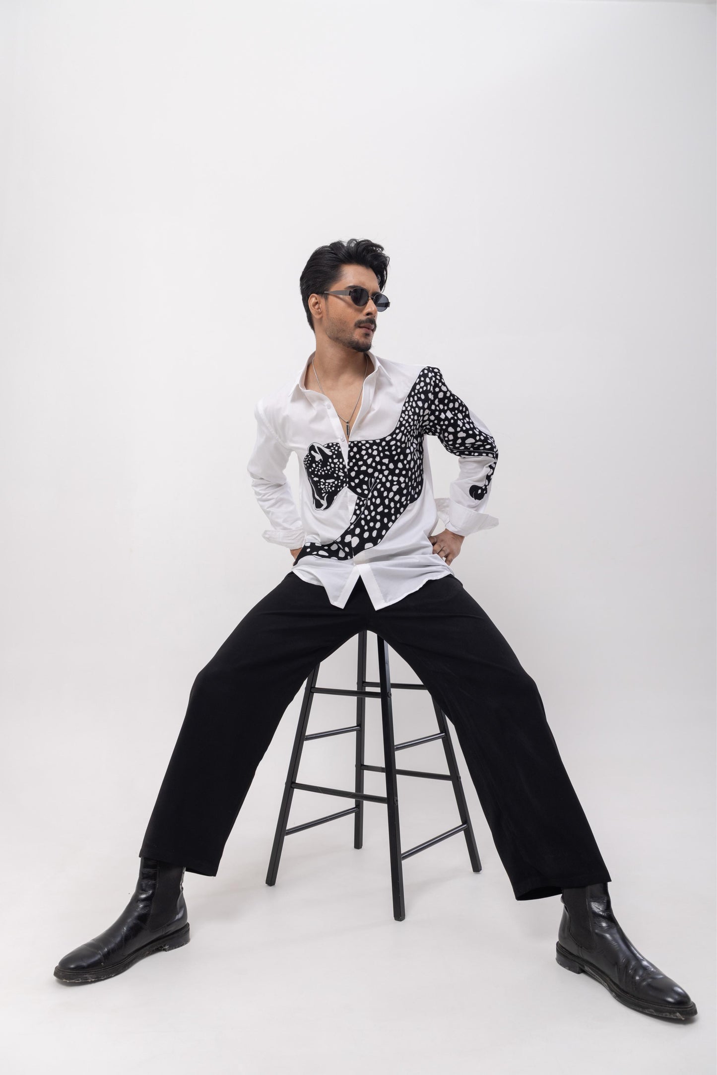 CHEETAH - HAND EMBROIDERED DESIGNER SHIRT