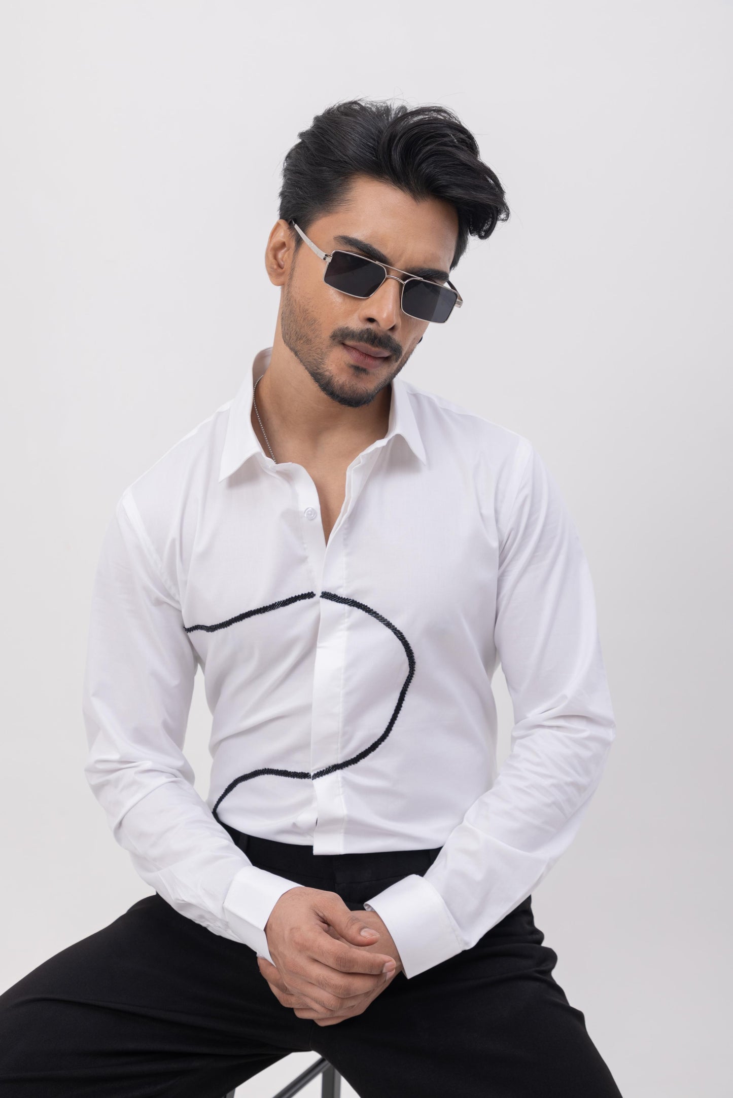 S CORD - HAND EMBROIDERED DESIGNER SHIRT