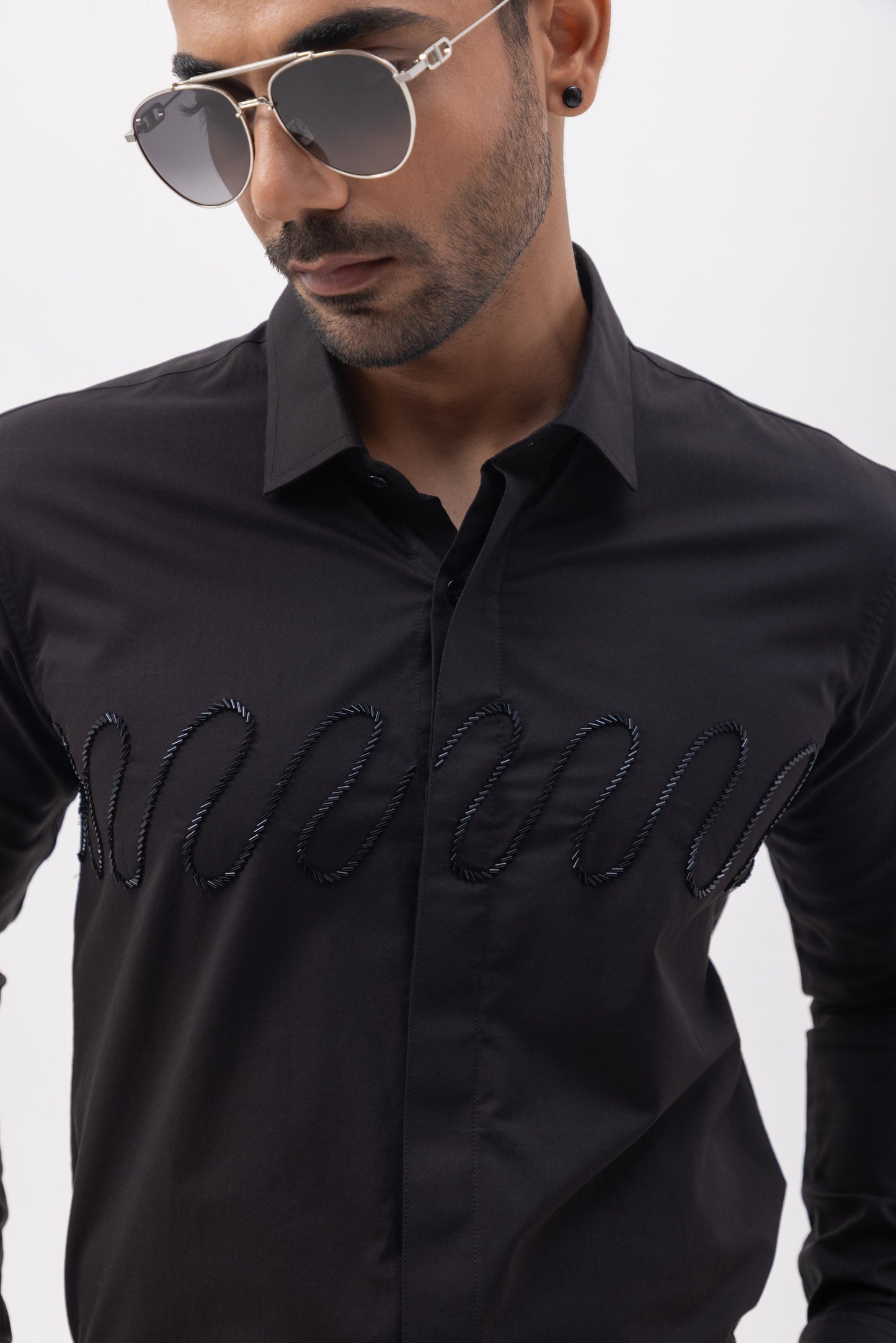 WAVE- HAND EMBROIDERED DESIGNER SHIRT