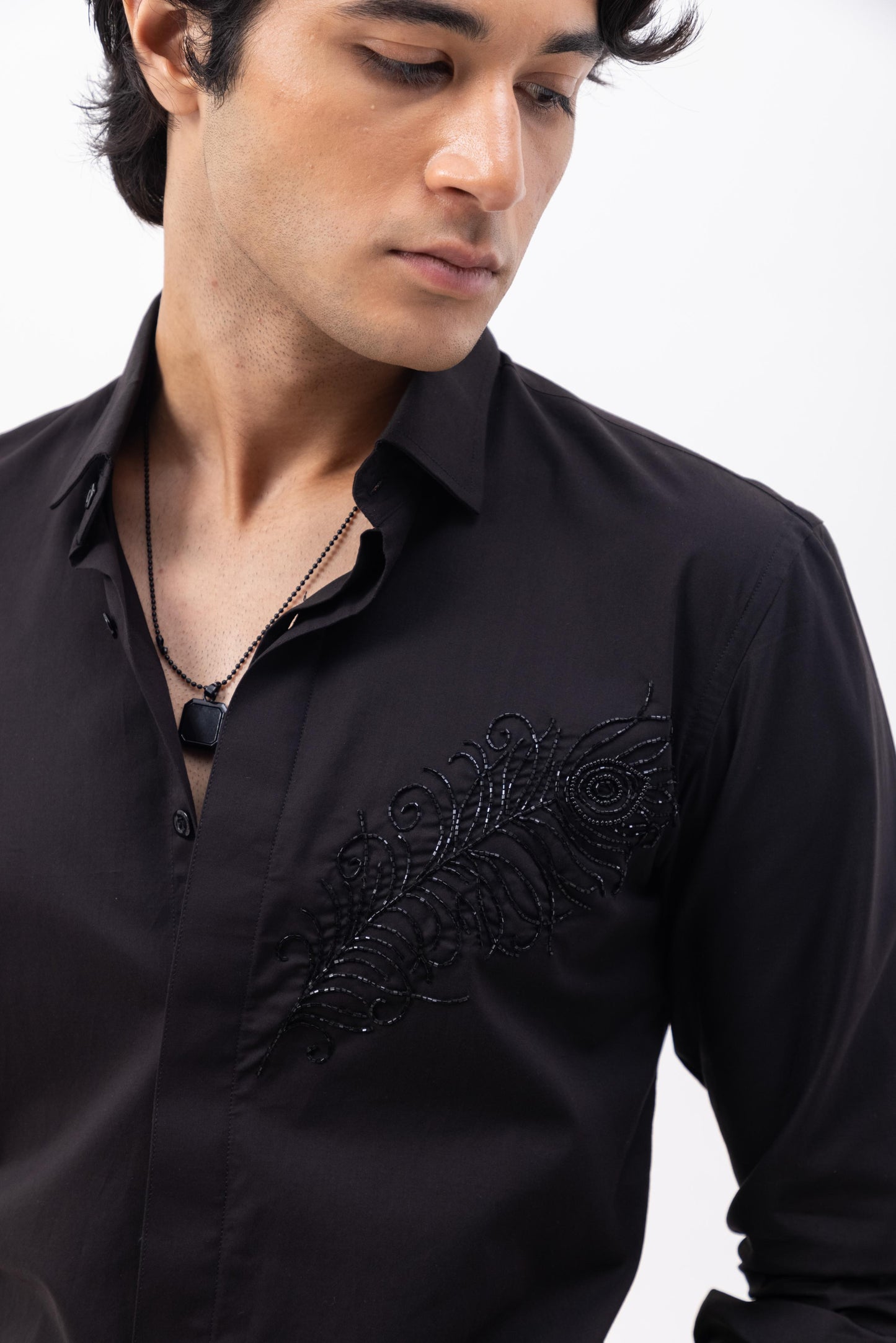 MOR PANKH - HAND EMBROIDERED DESIGNER SHIRT