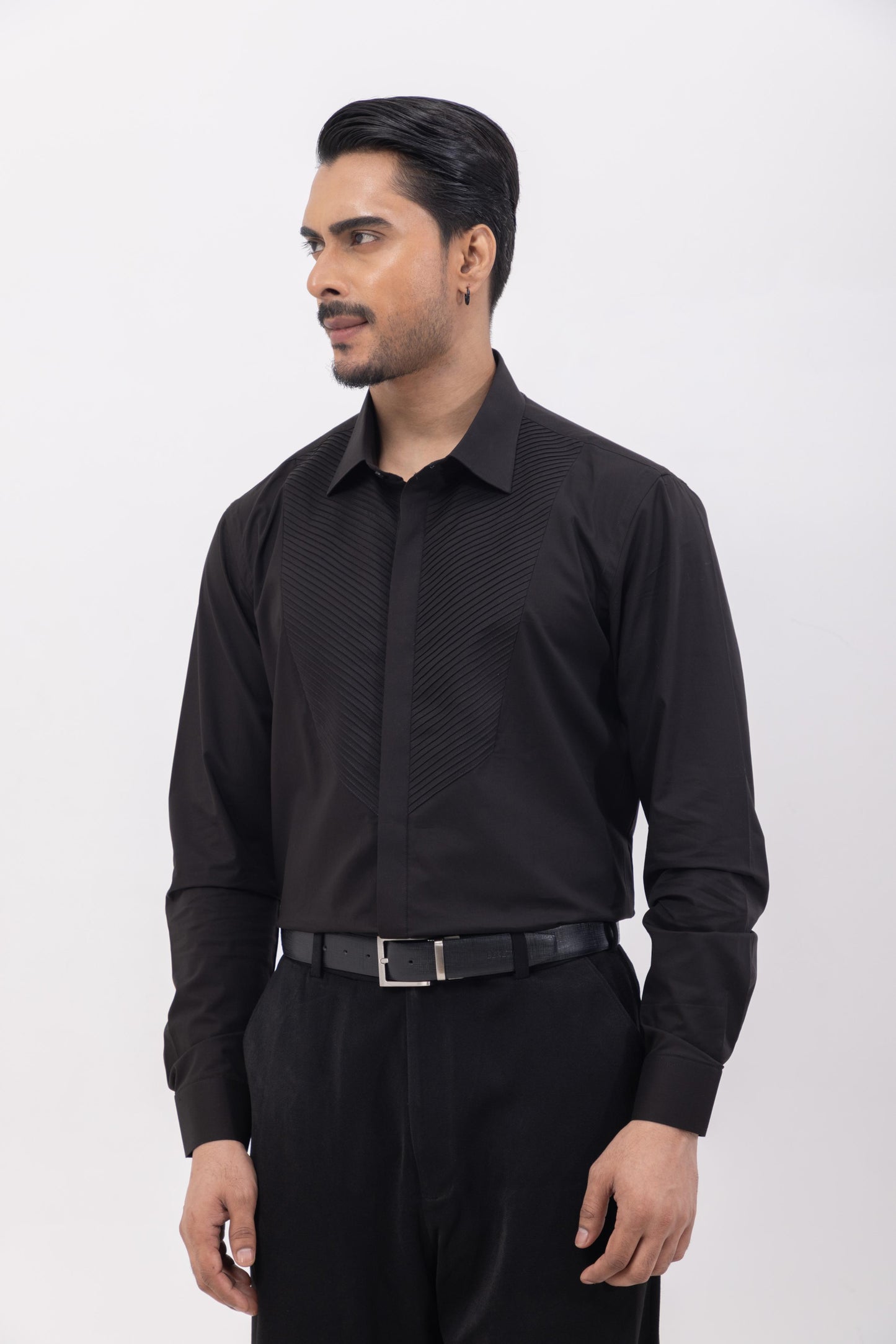 PINTUCK - HAND EMBROIDERED DESIGNER SHIRT