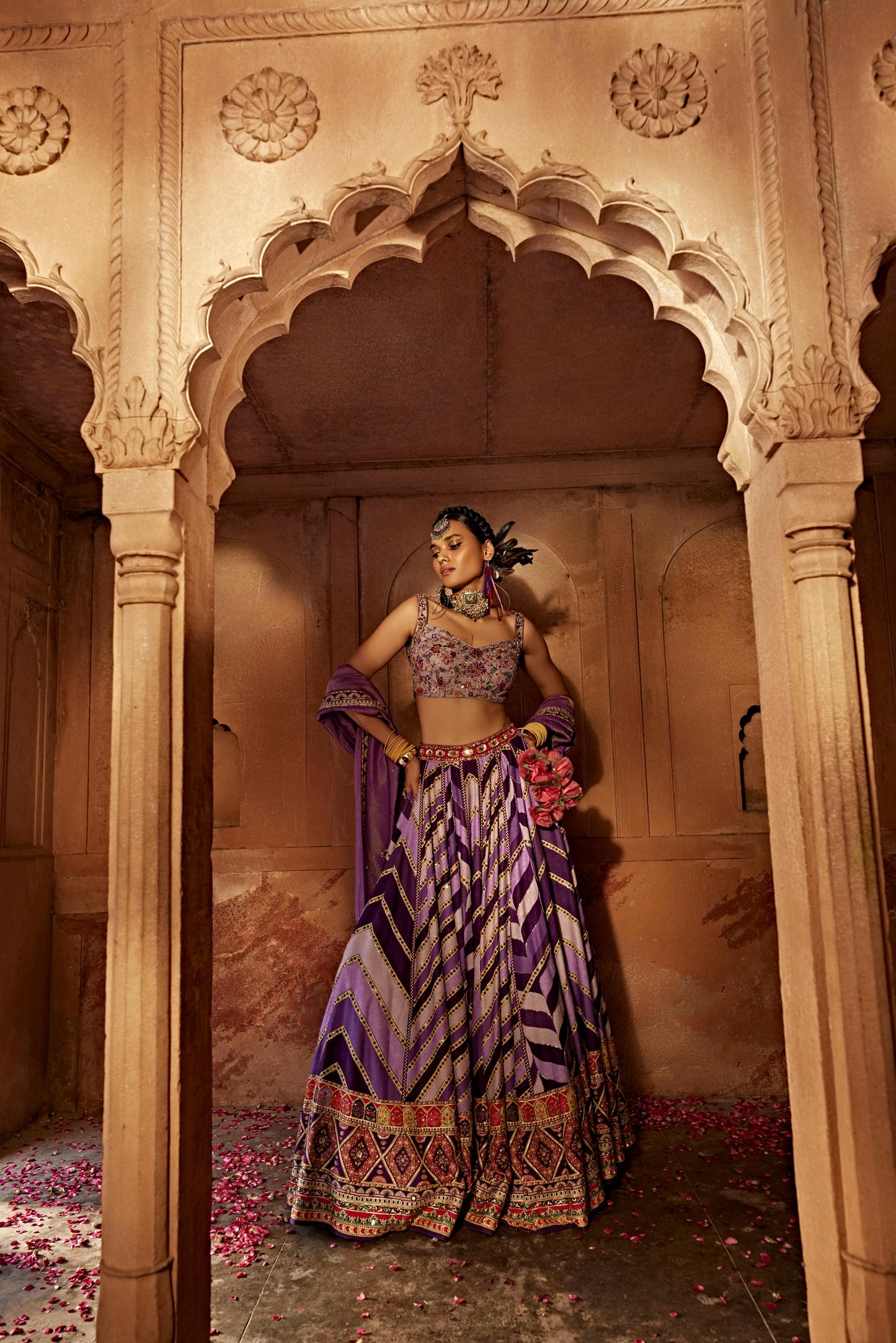 LEHER LEHENGA SET