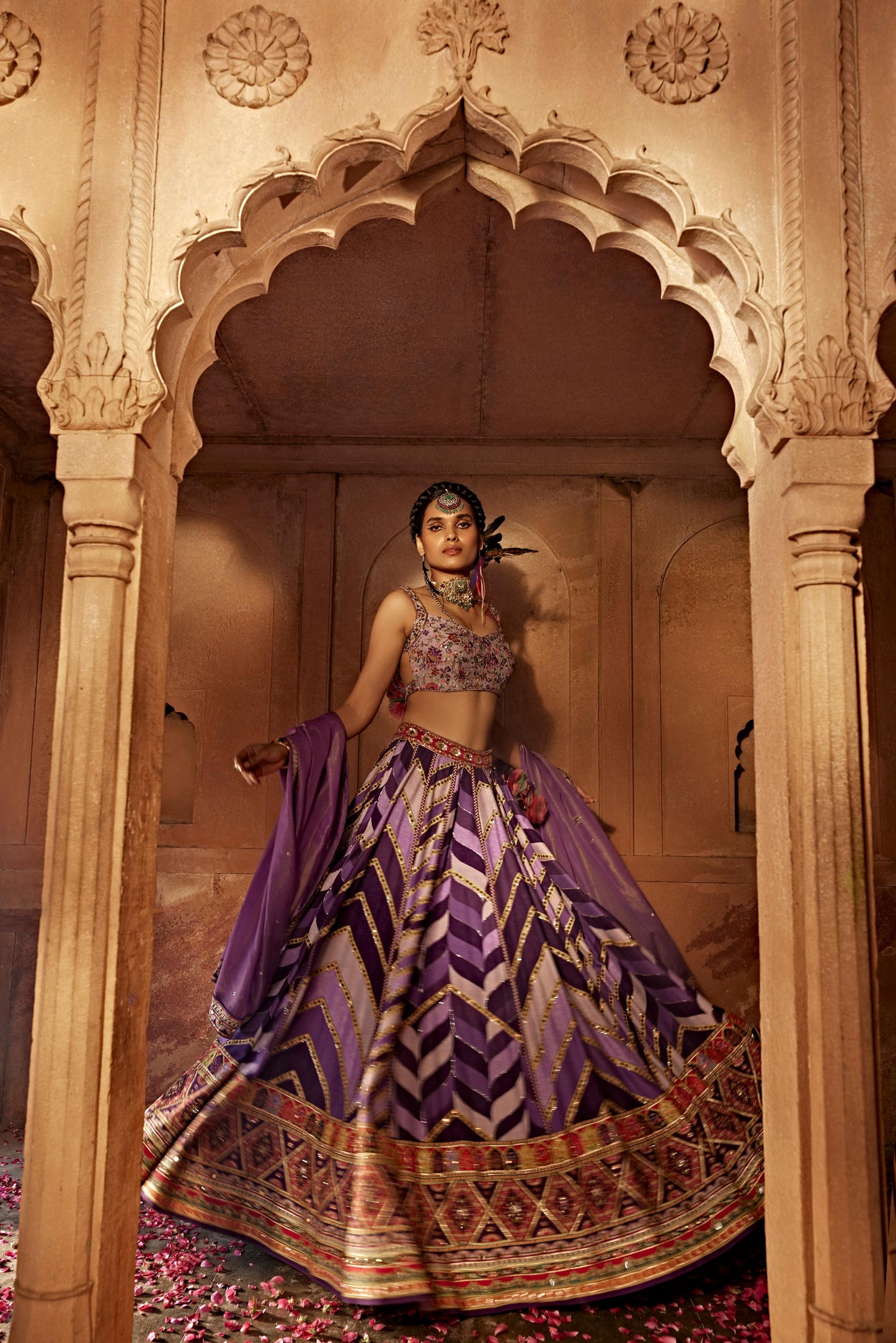 LEHER LEHENGA SET