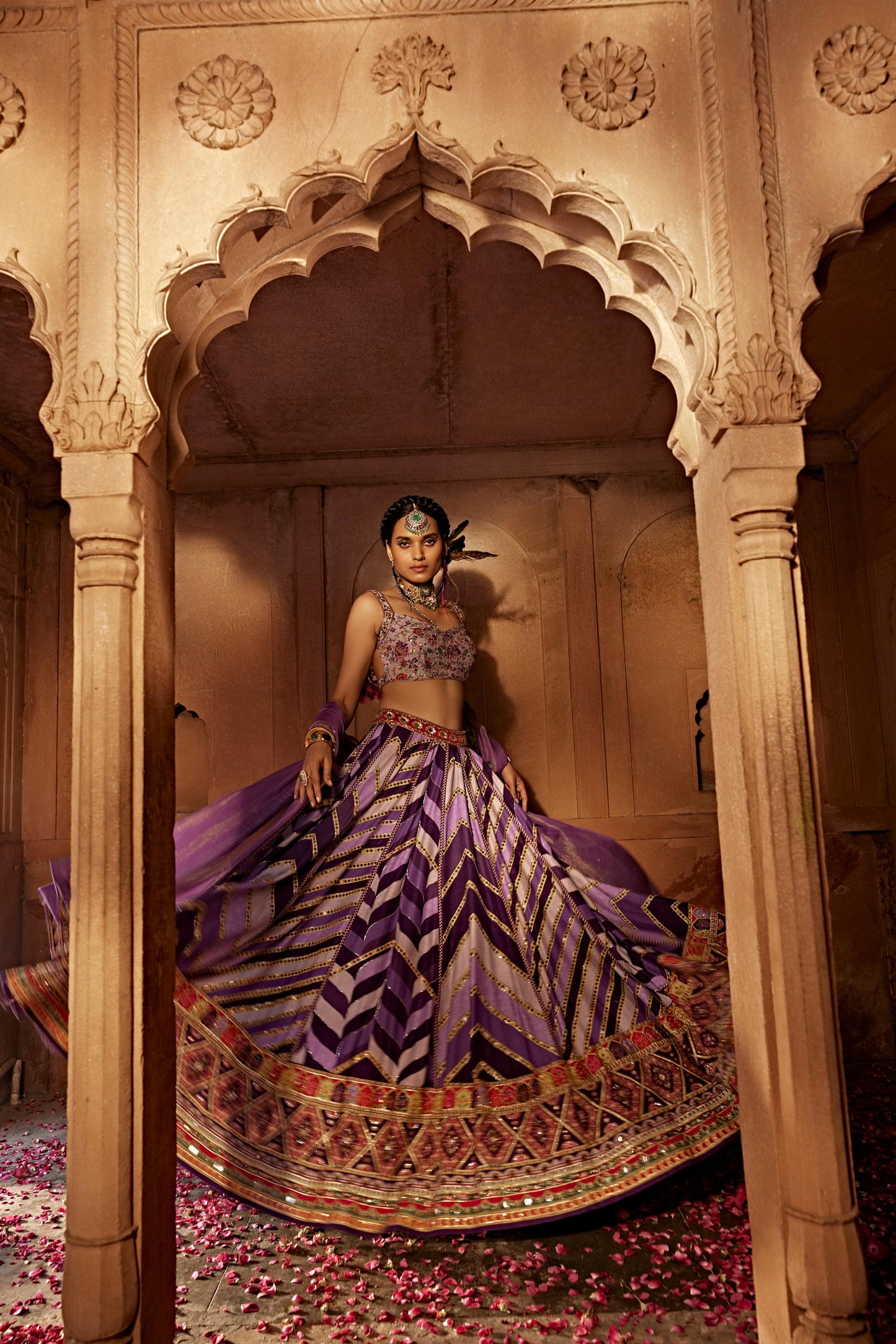 LEHER LEHENGA SET