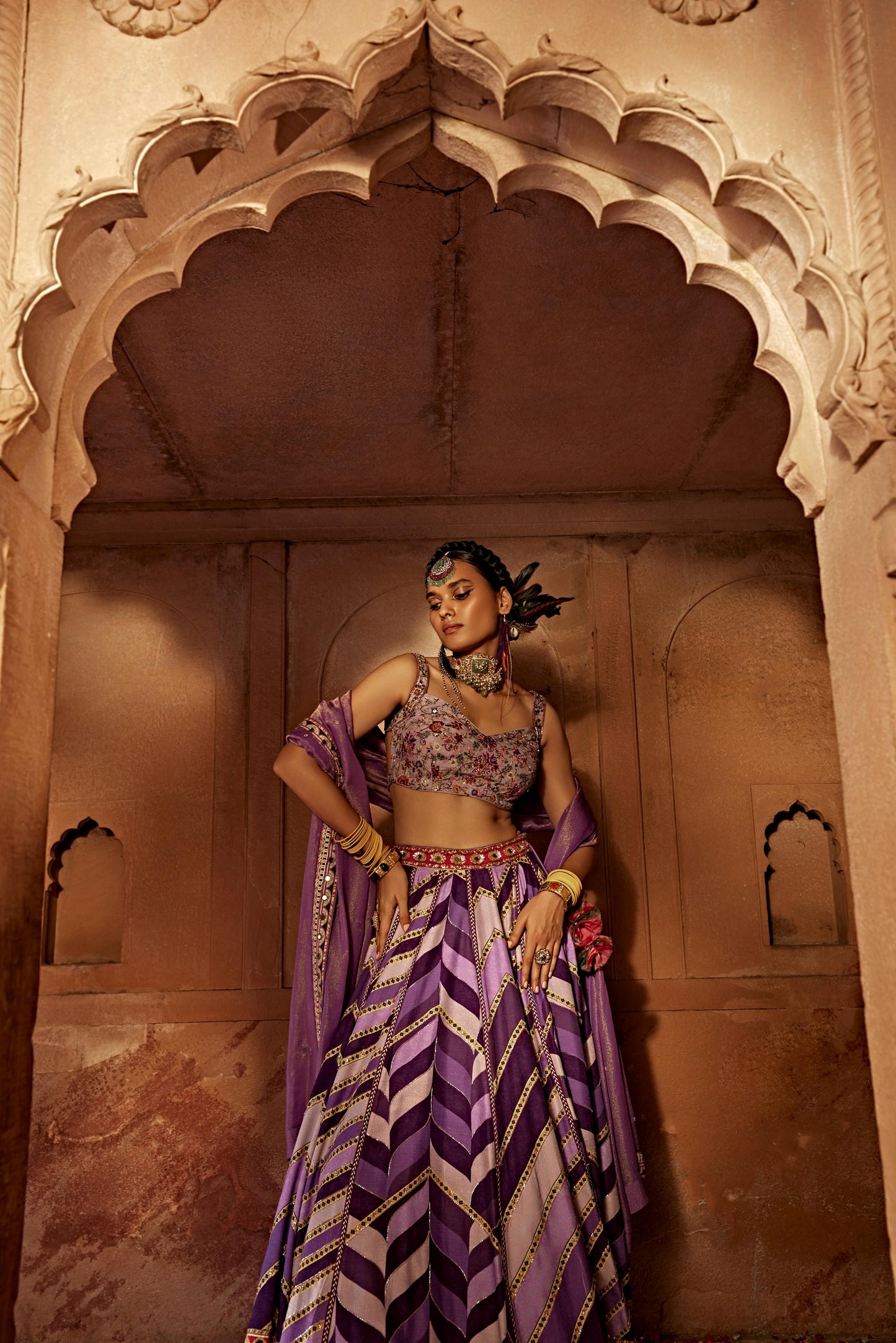 LEHER LEHENGA SET