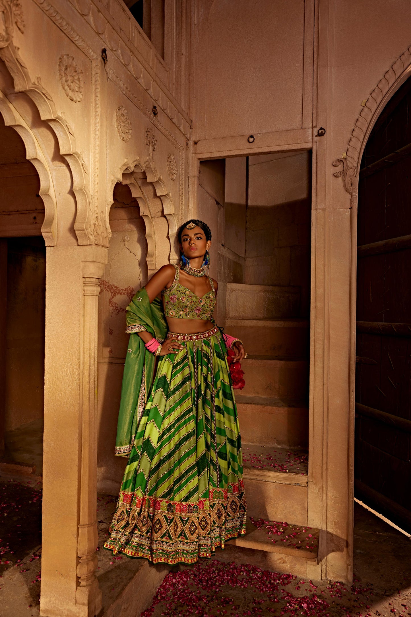 LEHER LEHENGA SET