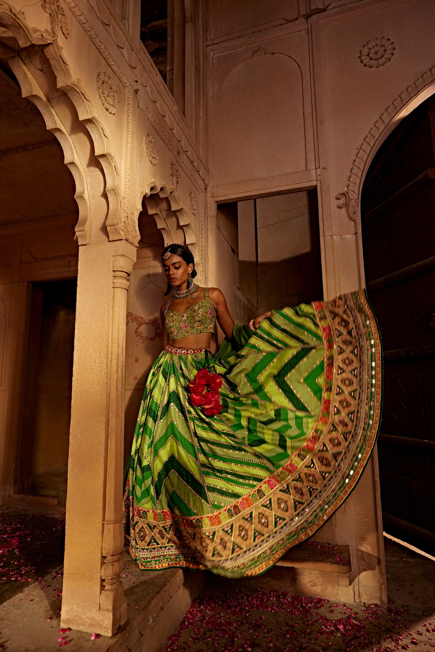 LEHER LEHENGA SET