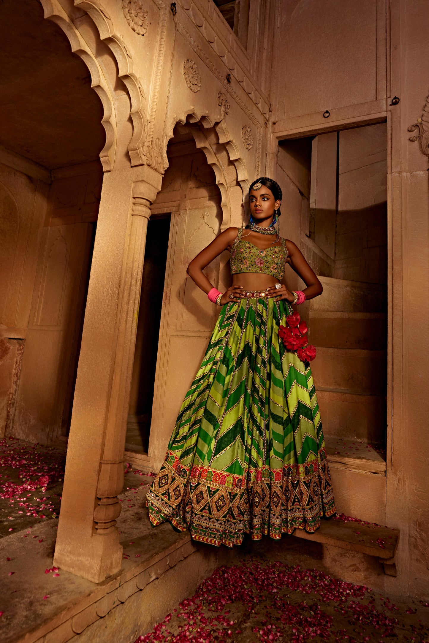 LEHER LEHENGA SET