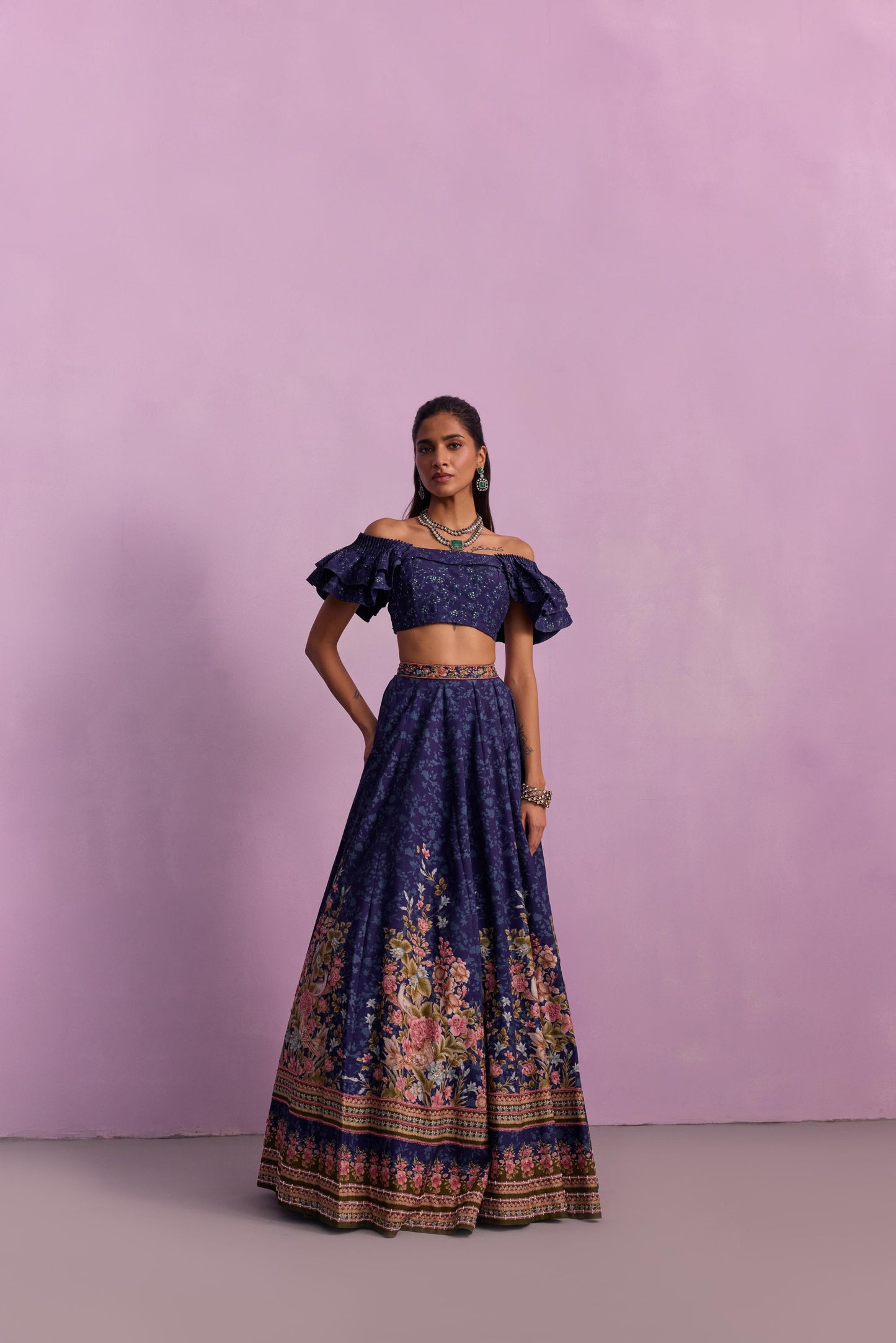 AMELIA VINTAGE DESIGN LEHENGA SET